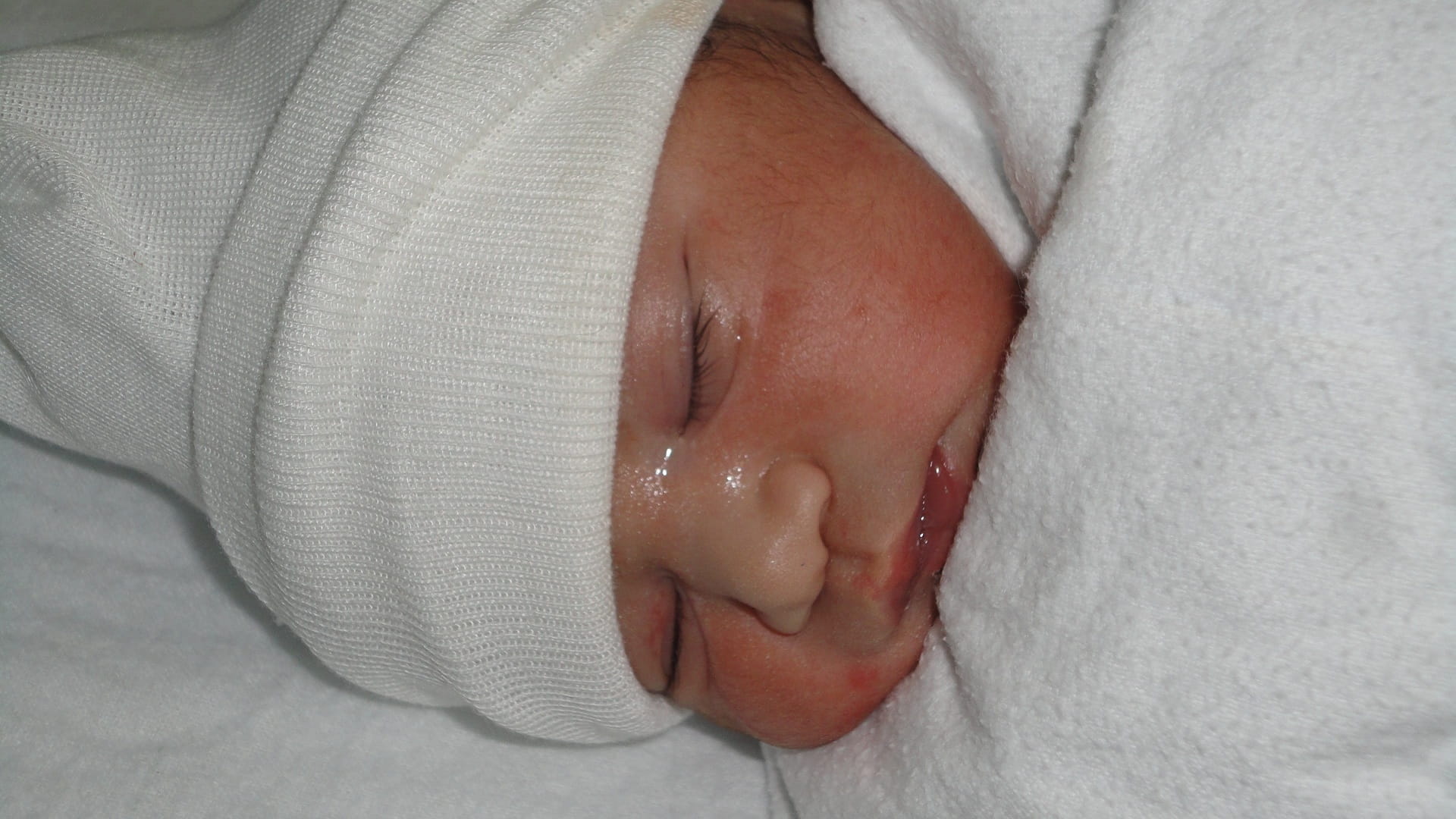 born, newborn, eyes closed, white, innocence, medical, day, body part, parent, childbirth, real people, human face, wearing, toddler, portrait, hospital, HD Wallpaper