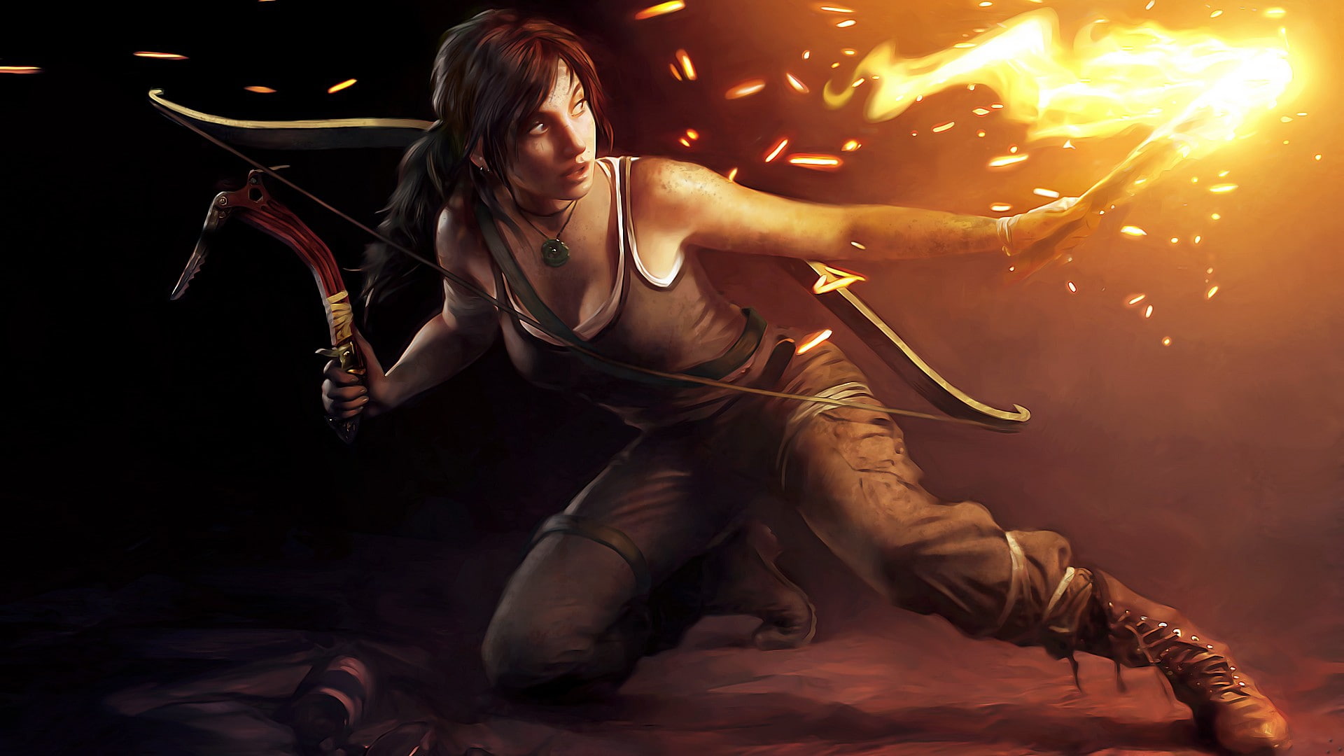 tomb, Tomb Raider, croft, x, 1080P, video, raider, torchlight, games, Video Games, lara, artwork, art, hd, HD Wallpaper
