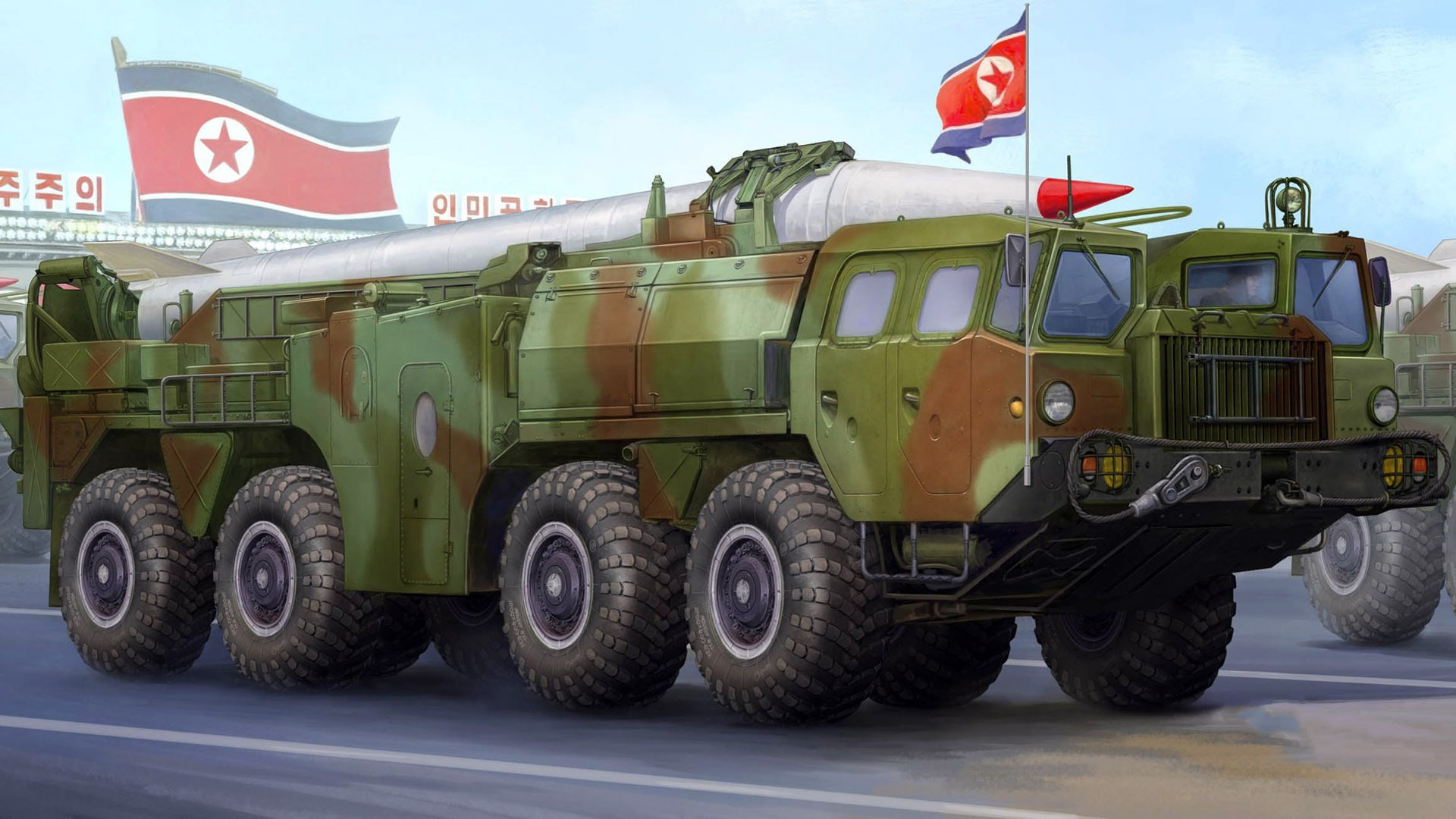 The Democratic Peoples Republic, Operational-tactical missile complex, Hwaseong-5, 1080P, The DPRK, tactical ballistic missile, the North Korean single-stage liquid, HD Wallpaper