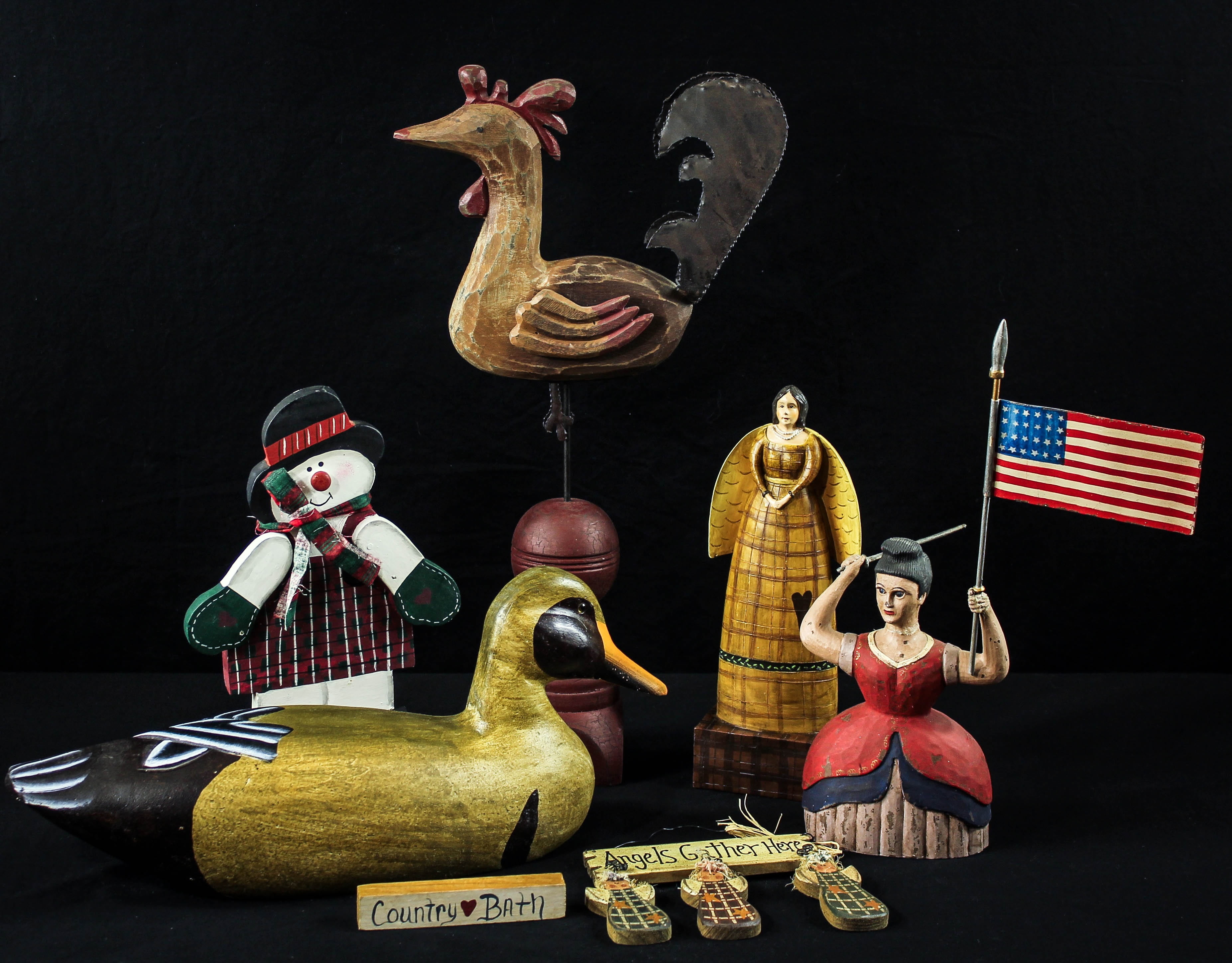 decoration, rooster, human representation, male likeness, creativity, flag, indoors, vignette, lady liberty, duck, sculpture, no people, tchotchkes, art and craft, HD Wallpaper