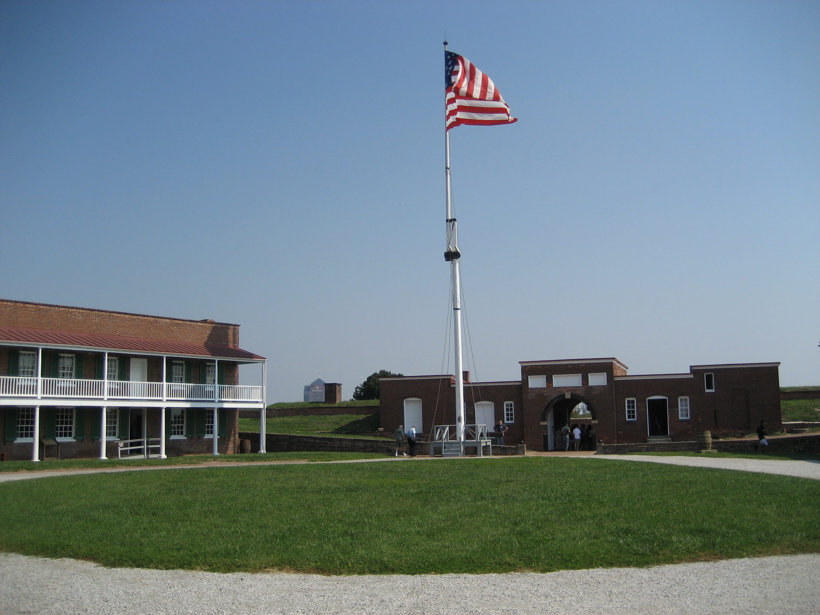 no people, patriotism, environment, 2K, Flag, outdoors, government, building, built structure, plant, sky, day, wind, Baltimore, pride, grass, architecture, HD Wallpaper