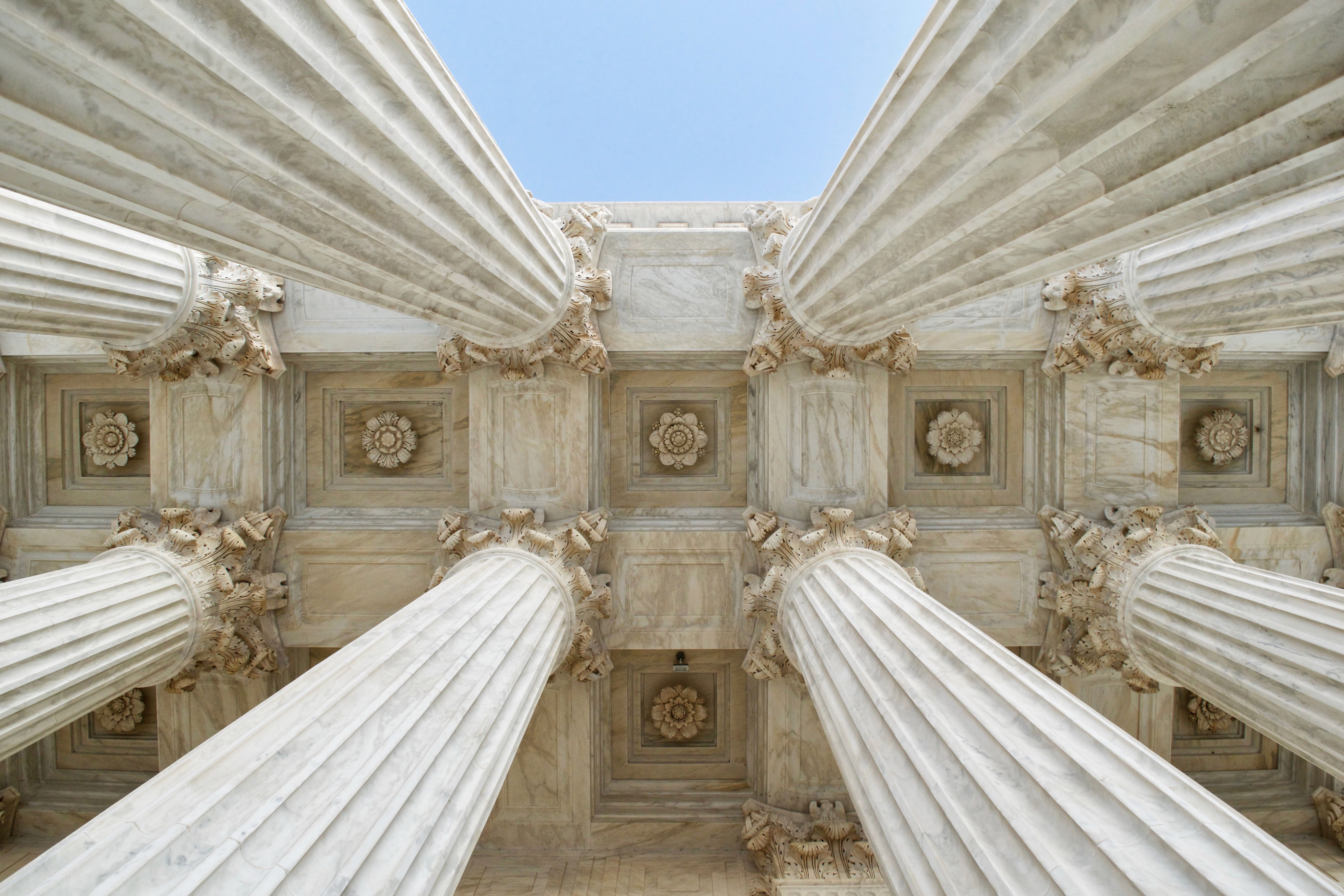 supreme court of the united states, architectural column, architecture, courthouse, outdoors, directly below, travel destinations, the past, tourism, united states, HD Wallpaper