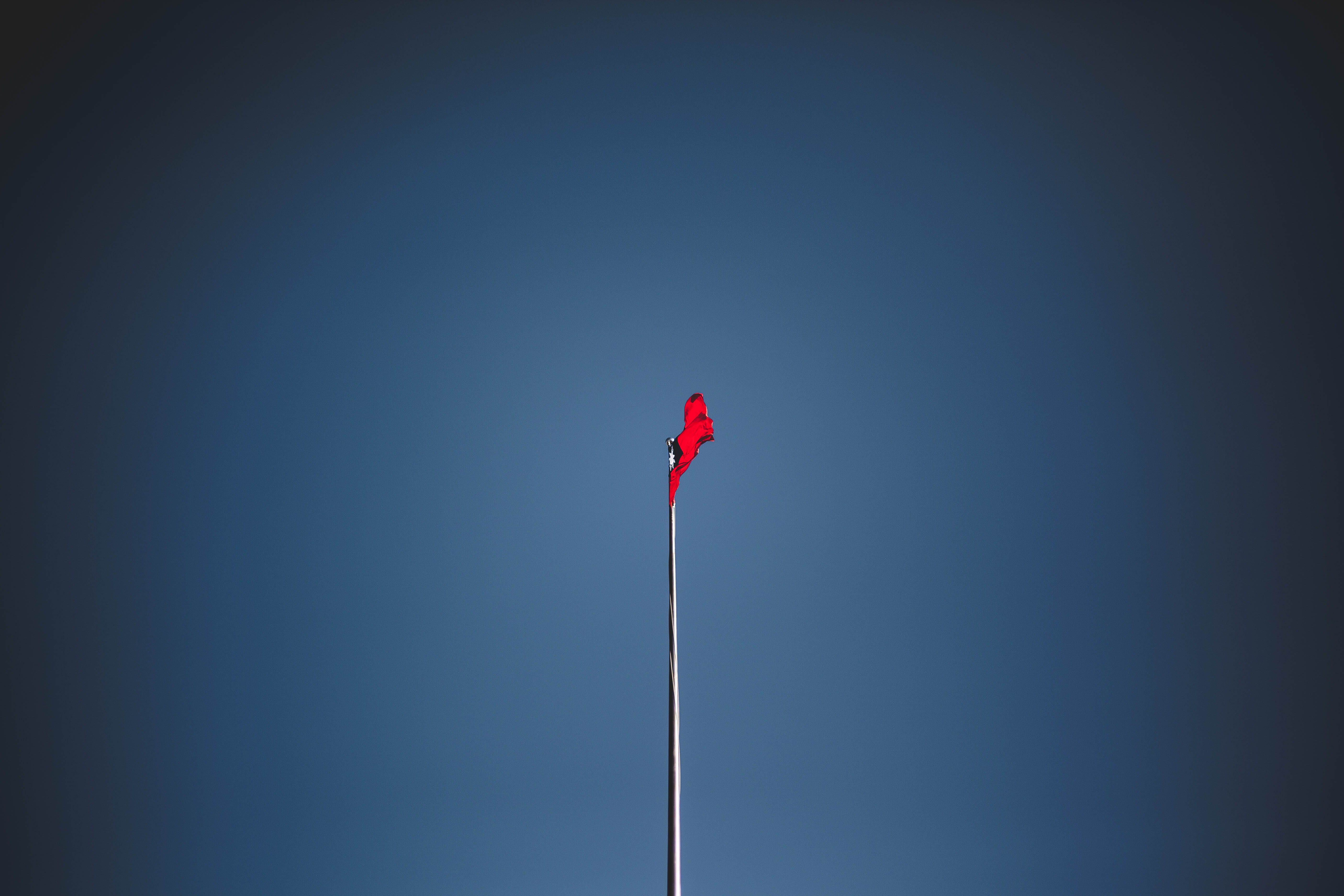 launch, tarmac, emotion, low angle view, no people, lamp post, 5K, light, red, outdoors, adventure, pole, blue, wind, flare, bird, animal, blue sky, single object, HD Wallpaper