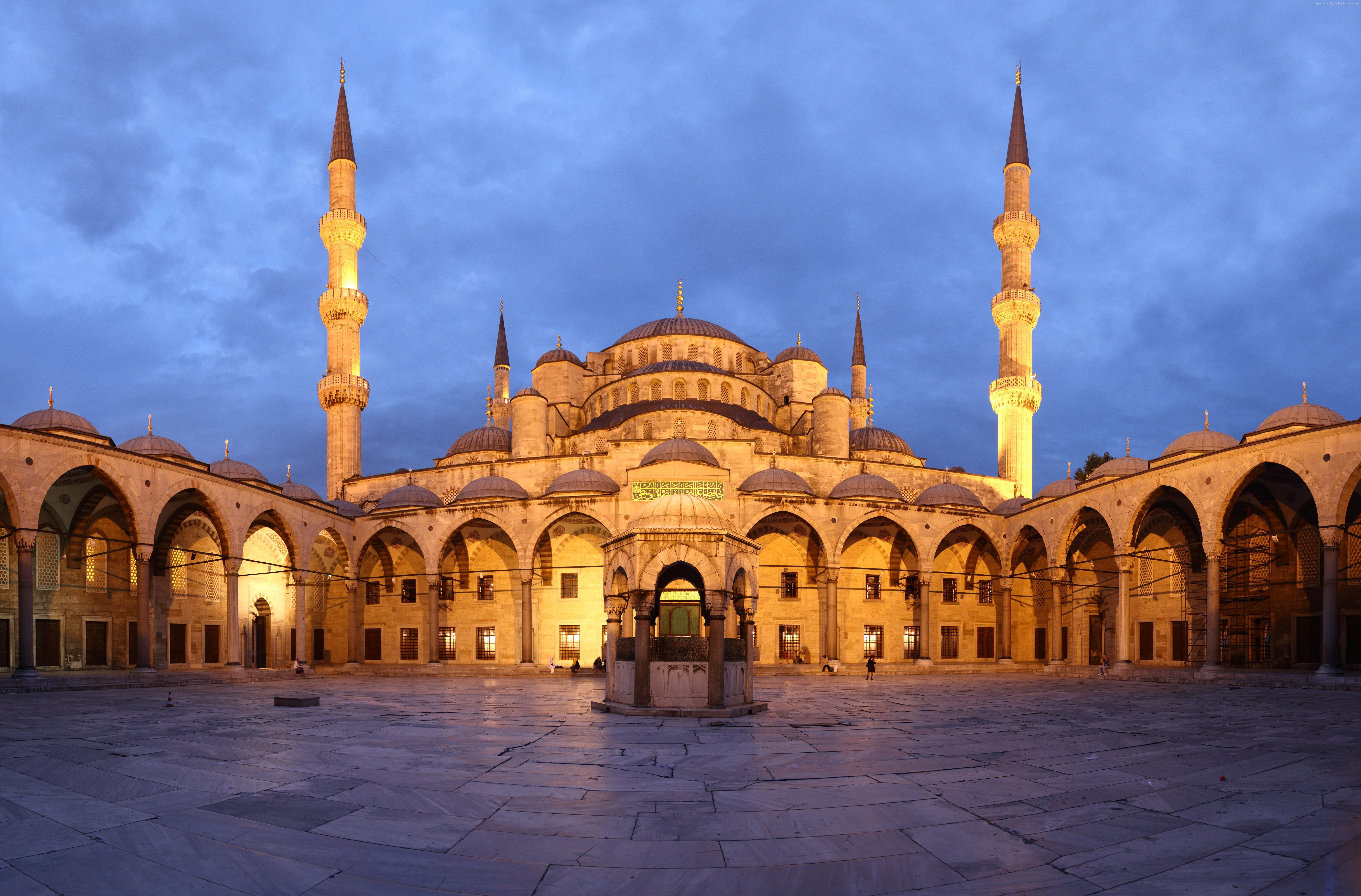 history, spirituality, vacation, tourism, travel destinations, architecture, building, dome, nature, religion, The Blue Mosque, Istanbul, arch, 5K, belief, HD Wallpaper
