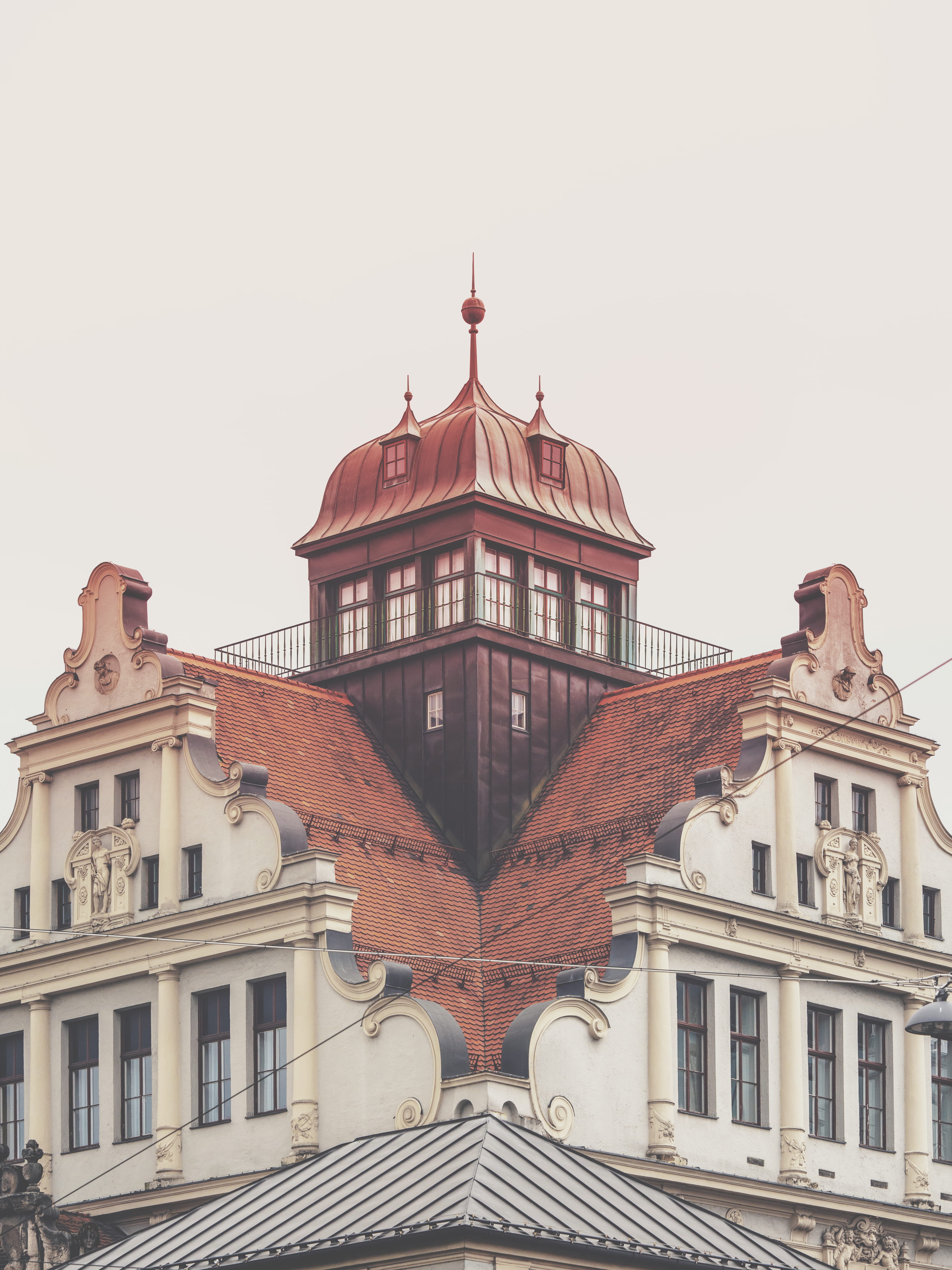 architectural, munich, retro, tower, building exterior, germany, facade, 5K, nature, church, history, city, the past, roof, window, urban, art and craft, Phone HD Wallpaper