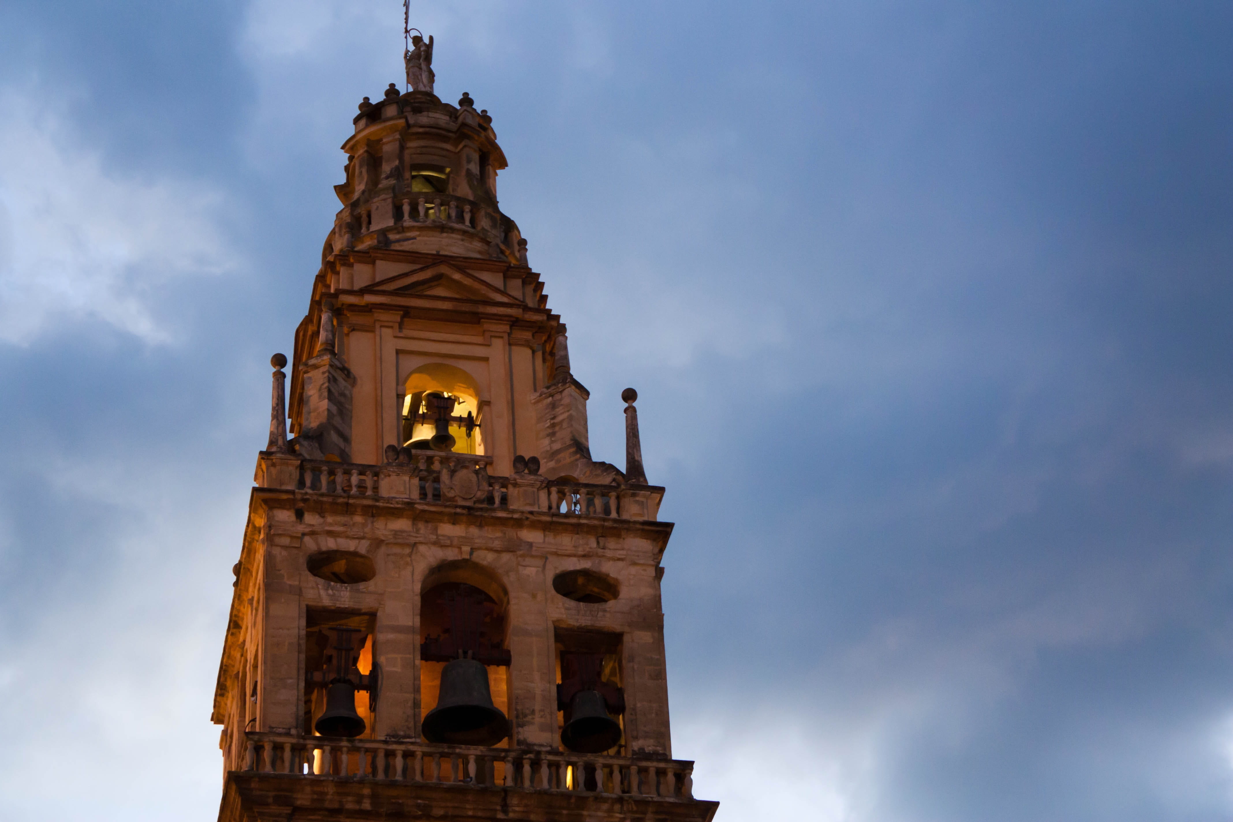 building exterior, tower, mosque, sky, outdoors, tall - high, belief, history, tourism, andalusia, travel destinations, cloud - sky, the past, spain, cordoba, HD Wallpaper