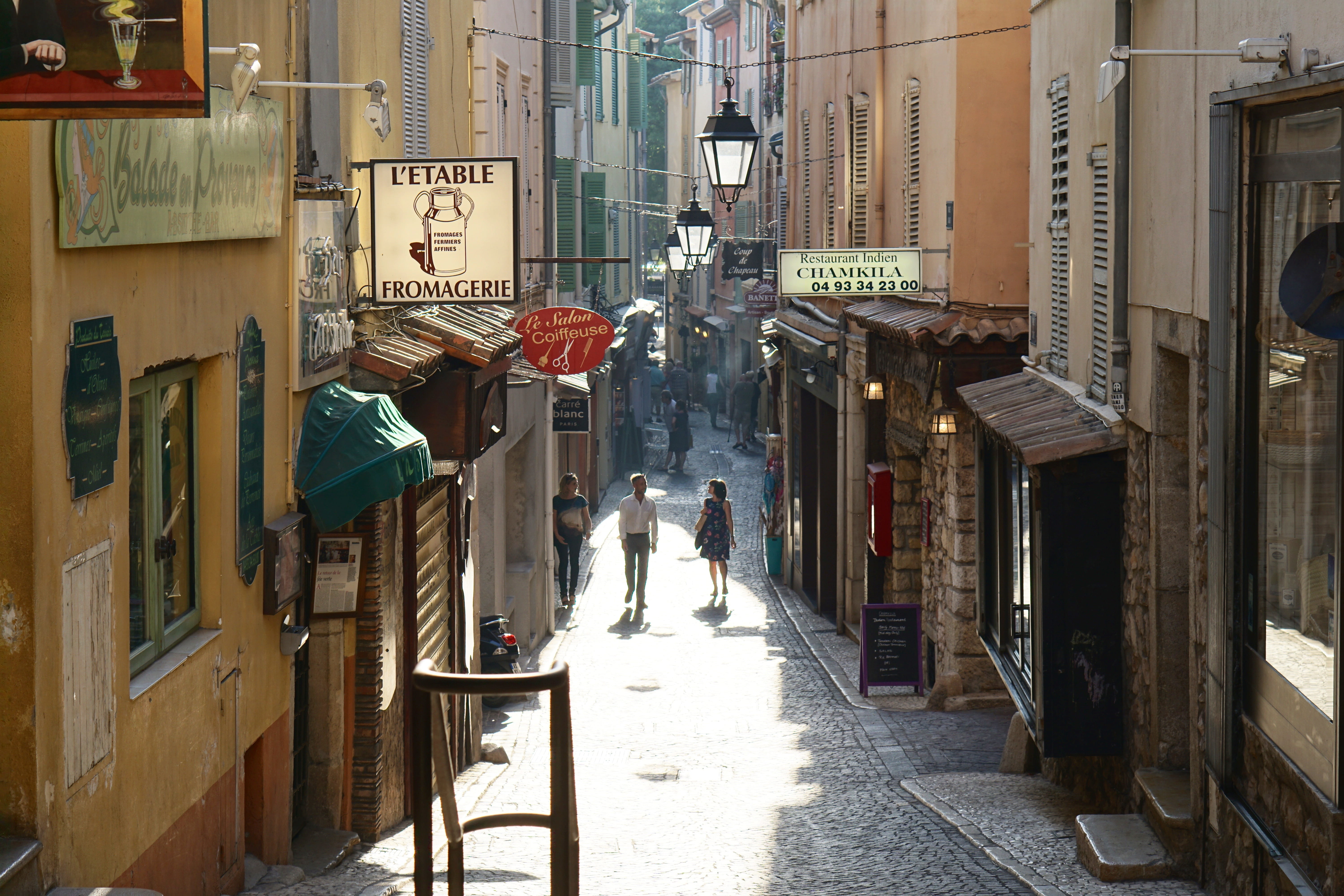 shop, cafe, lamp, town, residential district, real people, architecture, building exterior, built structure, 5K, sunlight, cobblestone, day, the way forward, HD Wallpaper