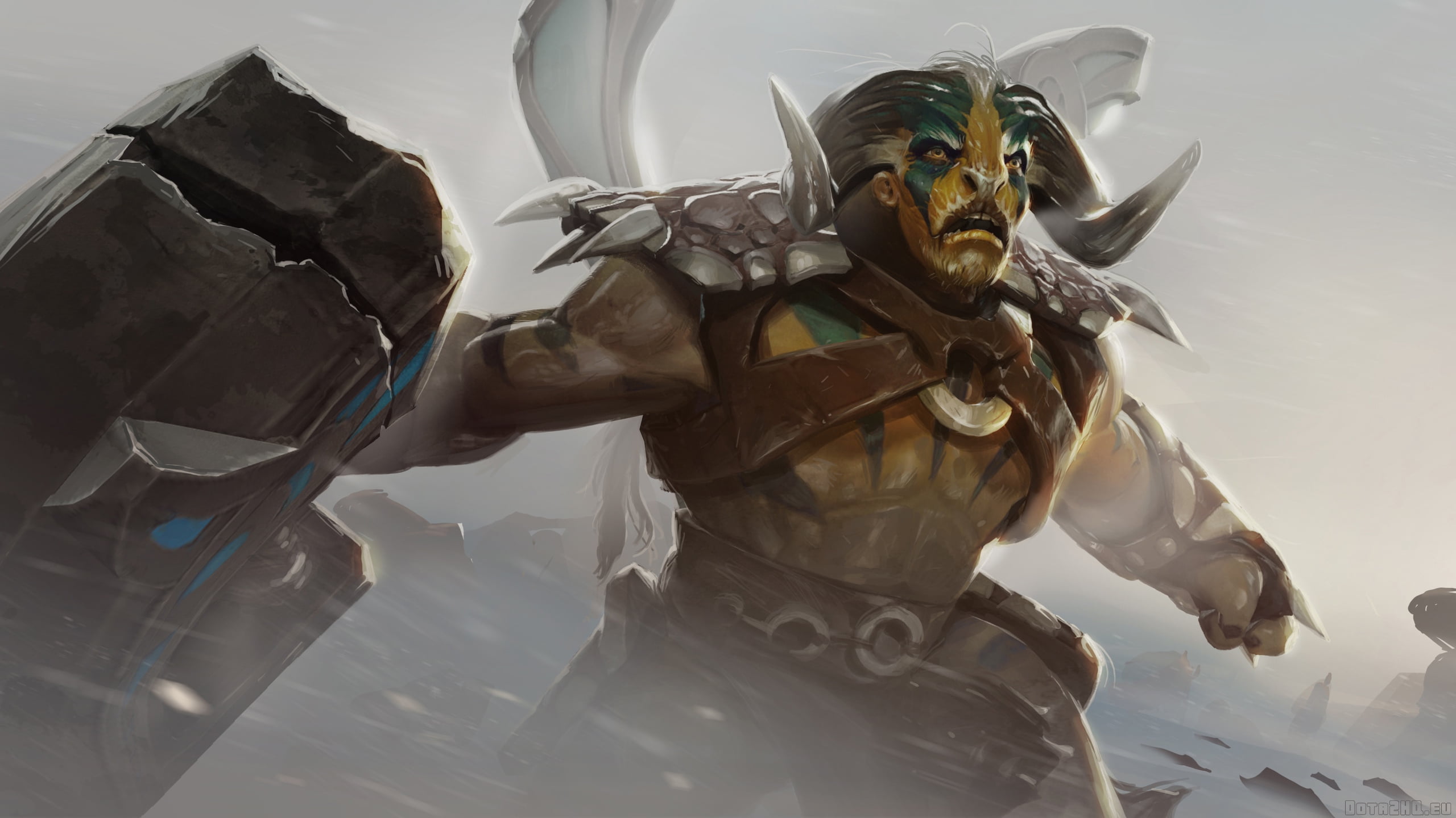 spirituality, religion, fantasy, craft, elder titan, day, sky, sculpture, female likeness, history, dota 2, representation, male likeness, backgrounds, HD Wallpaper
