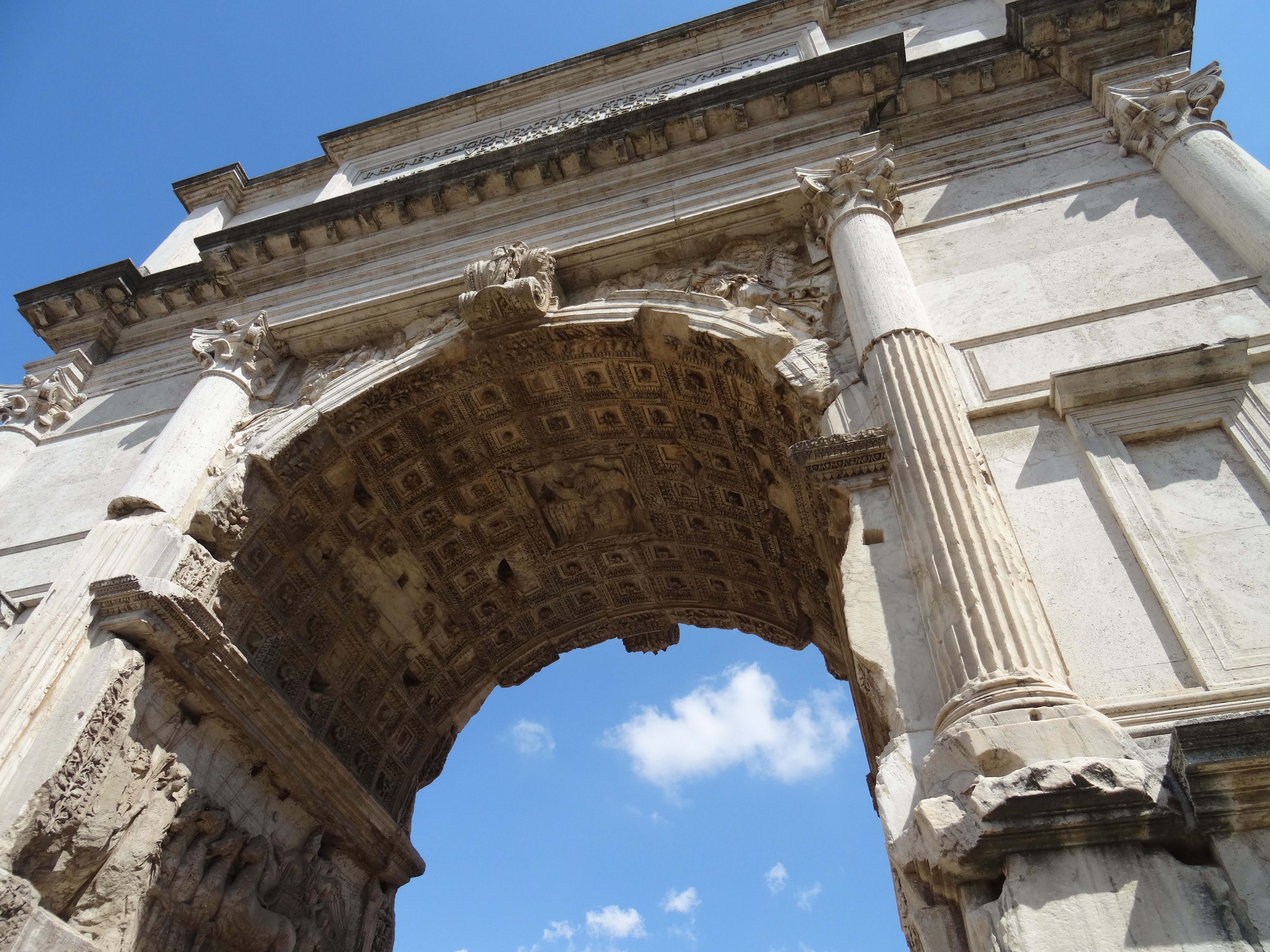 architectural column, old ruin, italy, building exterior, arc, roman forum, roman, outdoors, no people, 5K, ancient history, ancient civilization, nature, HD Wallpaper