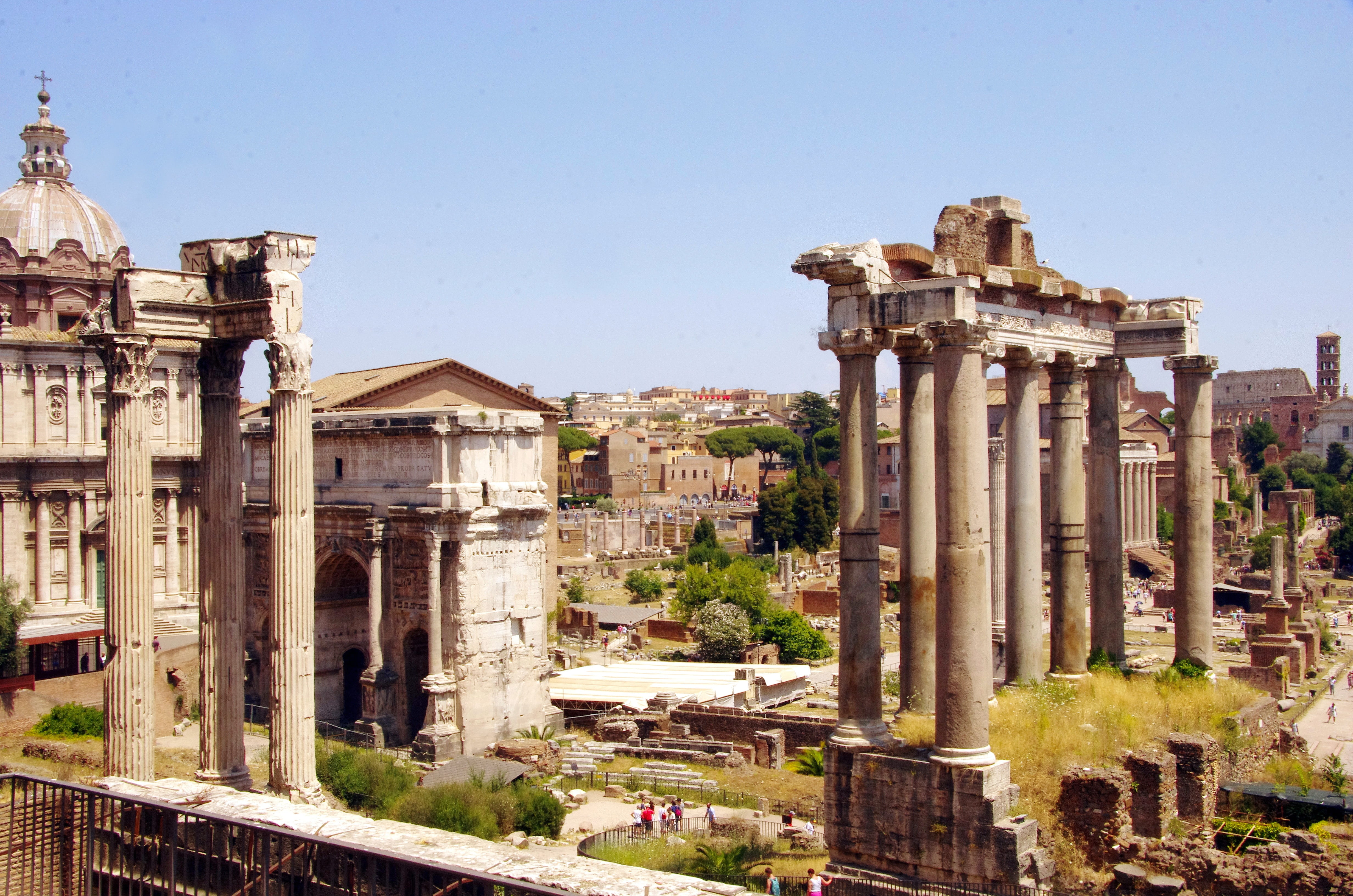 nature, ancient, Rome, outdoors, rome - Italy, architectural Column, cultures, building, built Structure, stone Material, architecture And Buildings, monument, HD Wallpaper