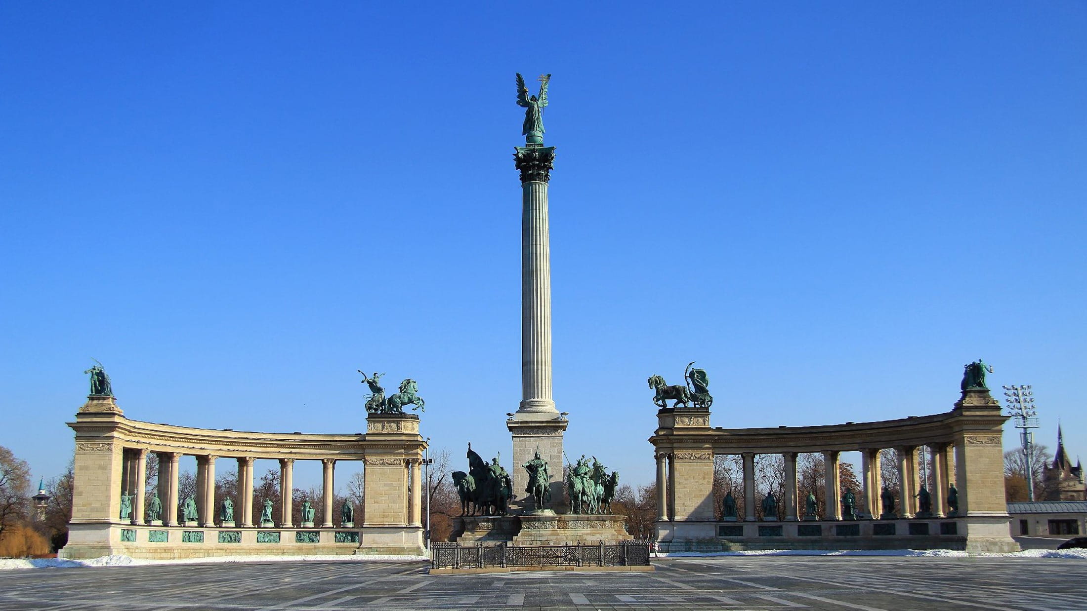 nature, sculpture, Budapest, 1080P, tower, statue, travel, memorial, art and craft, city, tourism, no people, monument, clear sky, Sunlight, travel destinations, HD Wallpaper