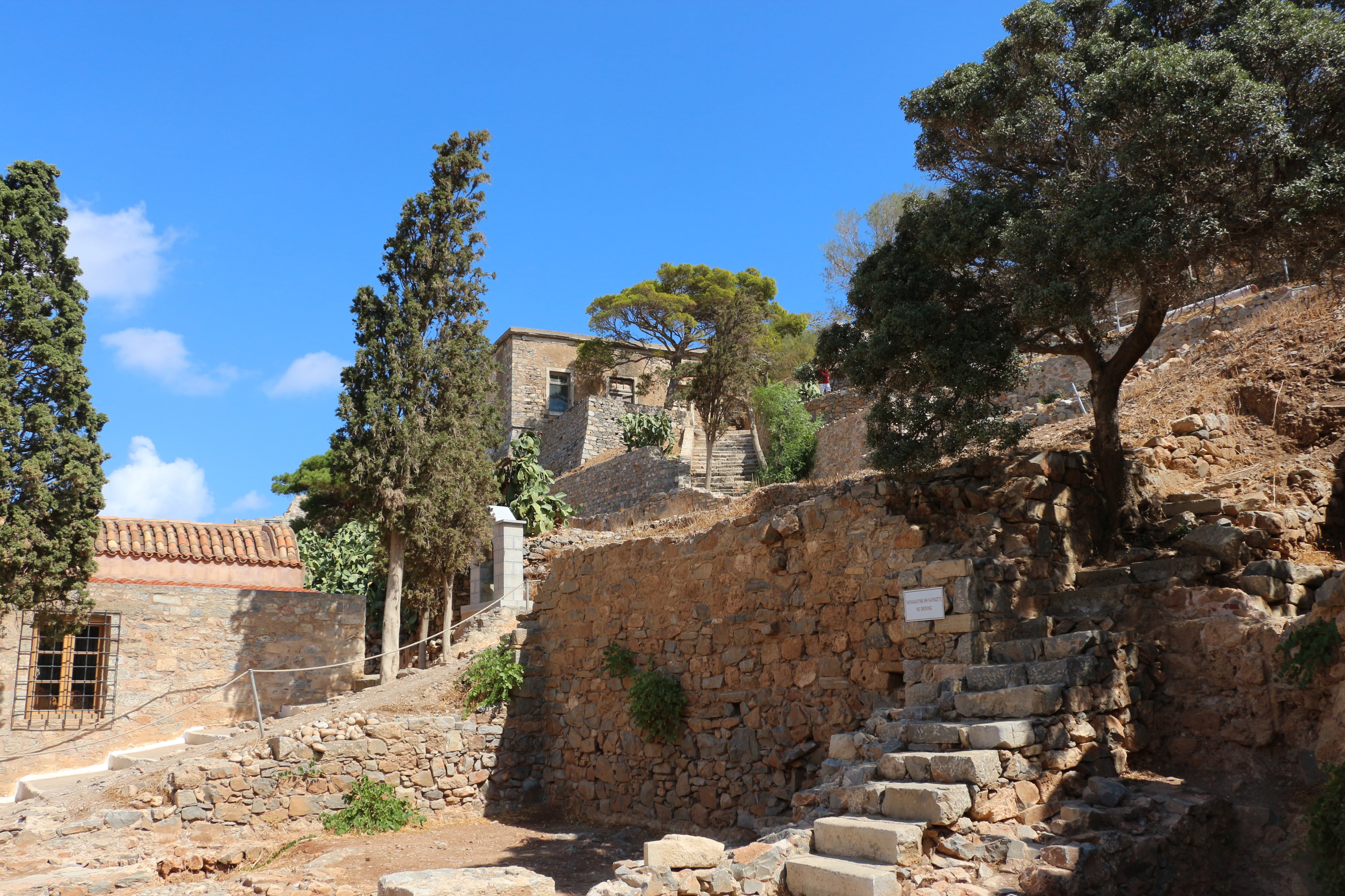 old ruin, ruined, travel, outdoors, plant, spinalonga, leprosy island, built structure, ancient, sky, tree, old, stone wall, crete, 5K, building, nature, HD Wallpaper