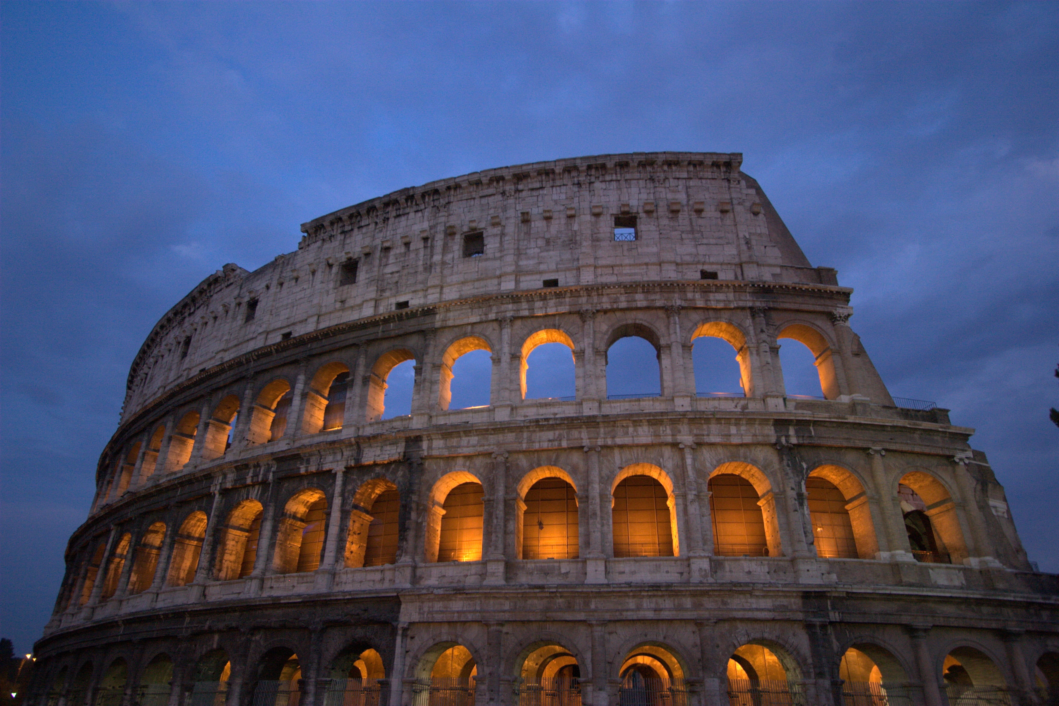 arch, travel destinations, arts culture and entertainment, 2K, travel, ancient history, colloseum, italy, old ruin, roman, colosseum, low angle view, building exterior, HD Wallpaper