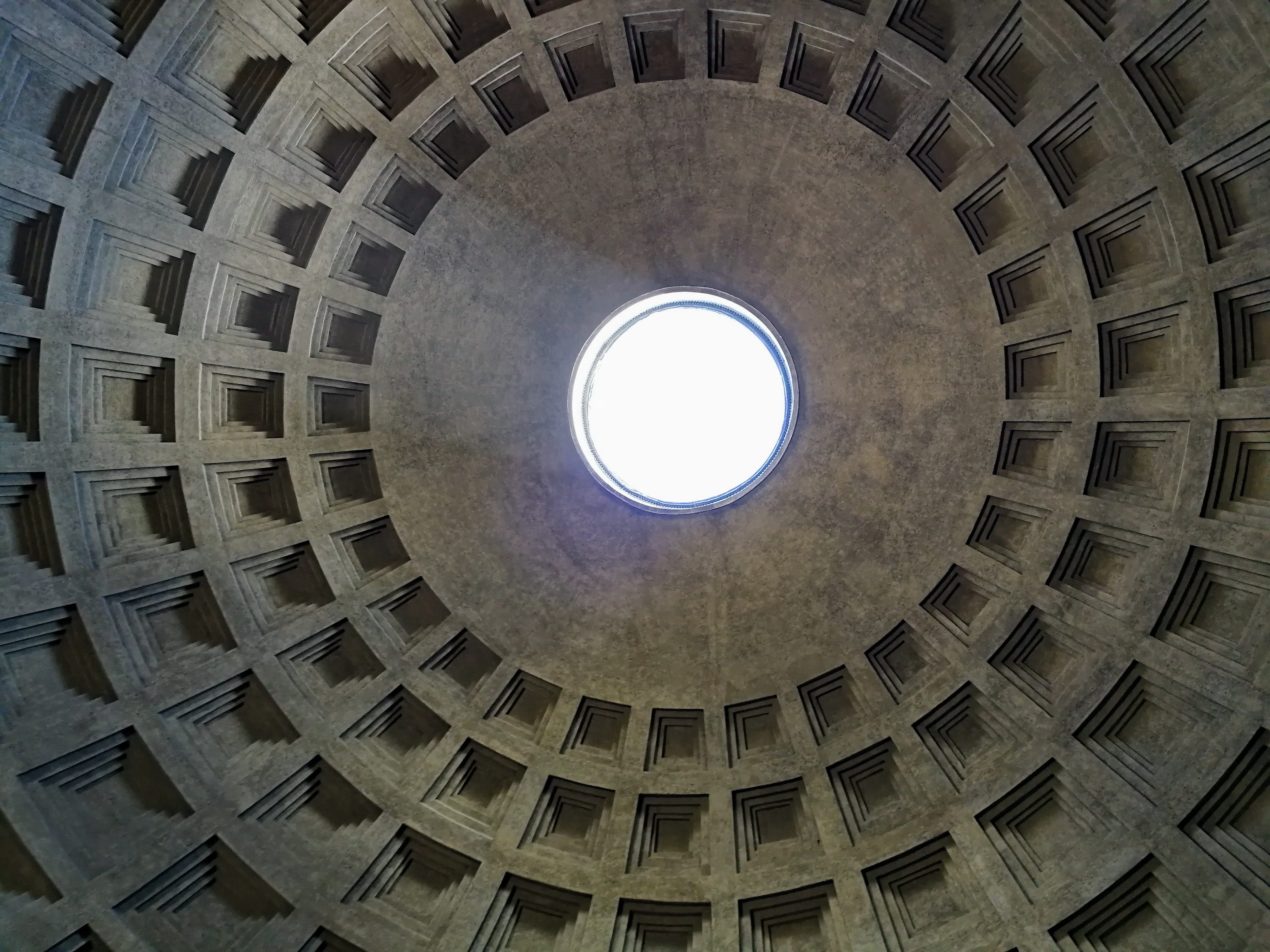 archaeology, architecture, the past, history, ceiling, travel destinations, ave cezar, italia, dome, roma, cupola, drain, concrete, rome, spirituality, HD Wallpaper