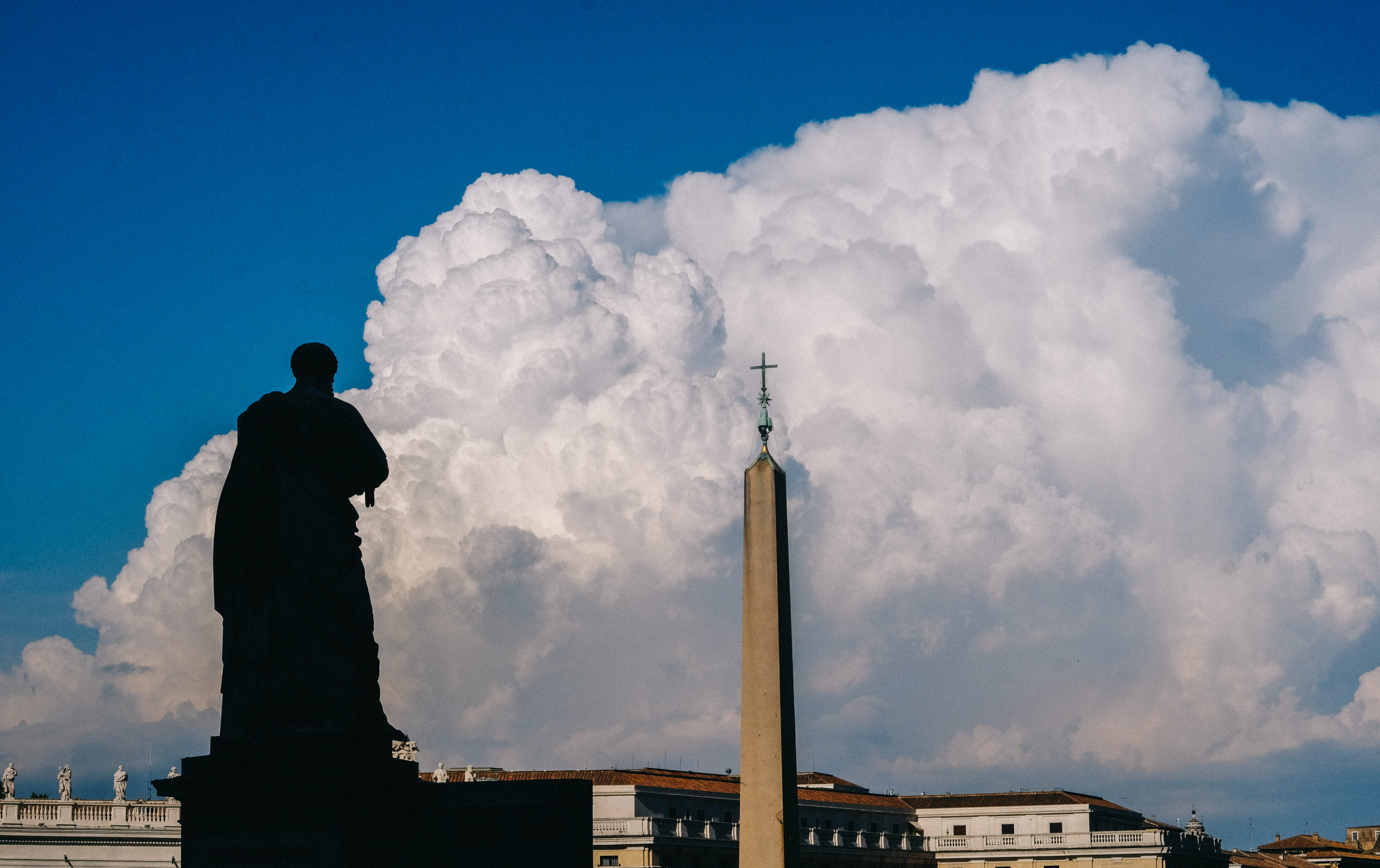 rome, representation, low angle view, sculpture, day, vaticancity, government, travel destinations, memorial, building exterior, built structure, vatican, HD Wallpaper