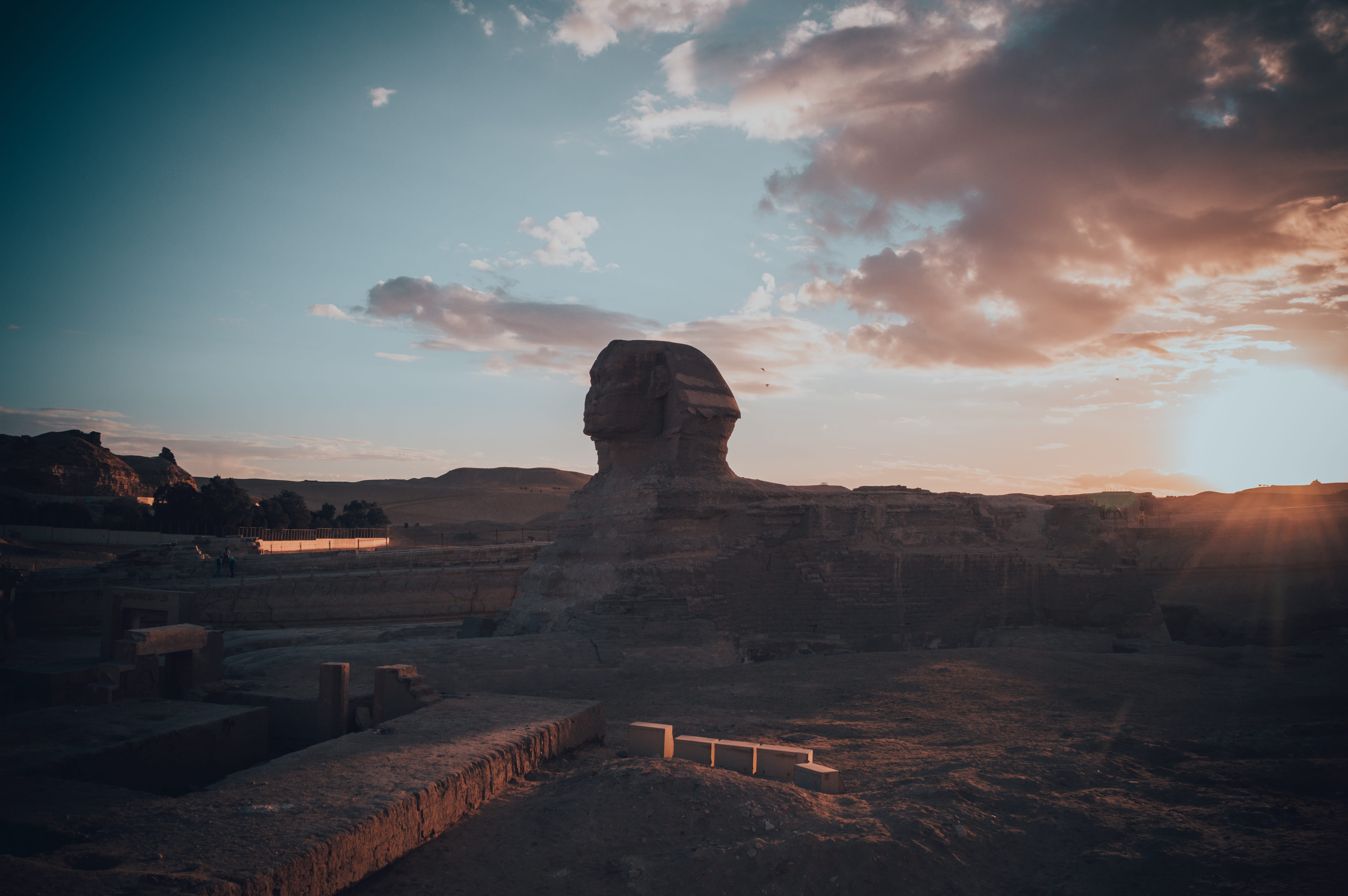 travel destinations, sunset, ancient, dawn, the past, rock, nature, solid, evening, no people, landscape, tourism, representation, mountain, archaeology, HD Wallpaper