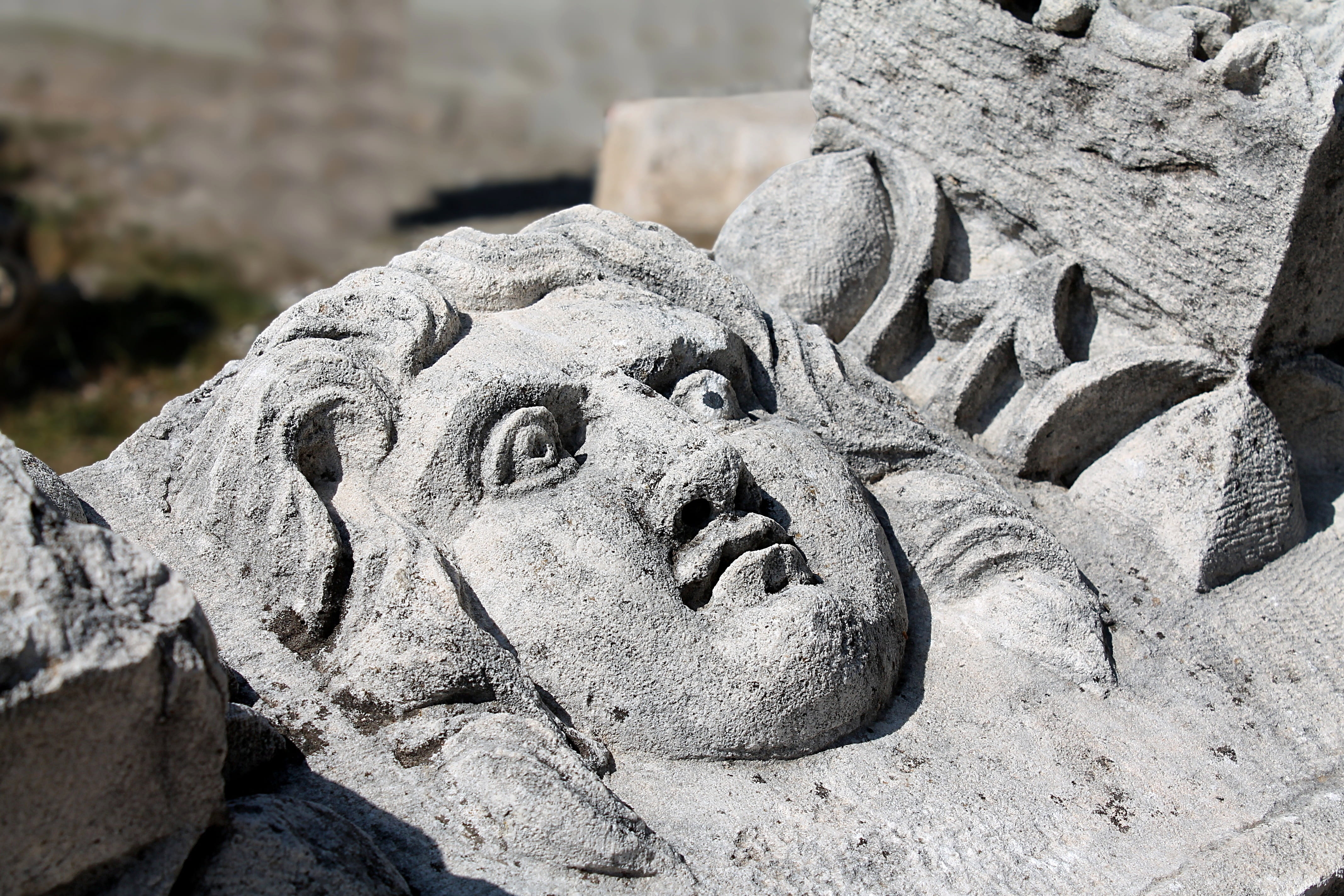 solid, turkey, stone material, close-up, statue, history, the world, maura, representation, male likeness, ancient, art and craft, the lycian world, the past, HD Wallpaper
