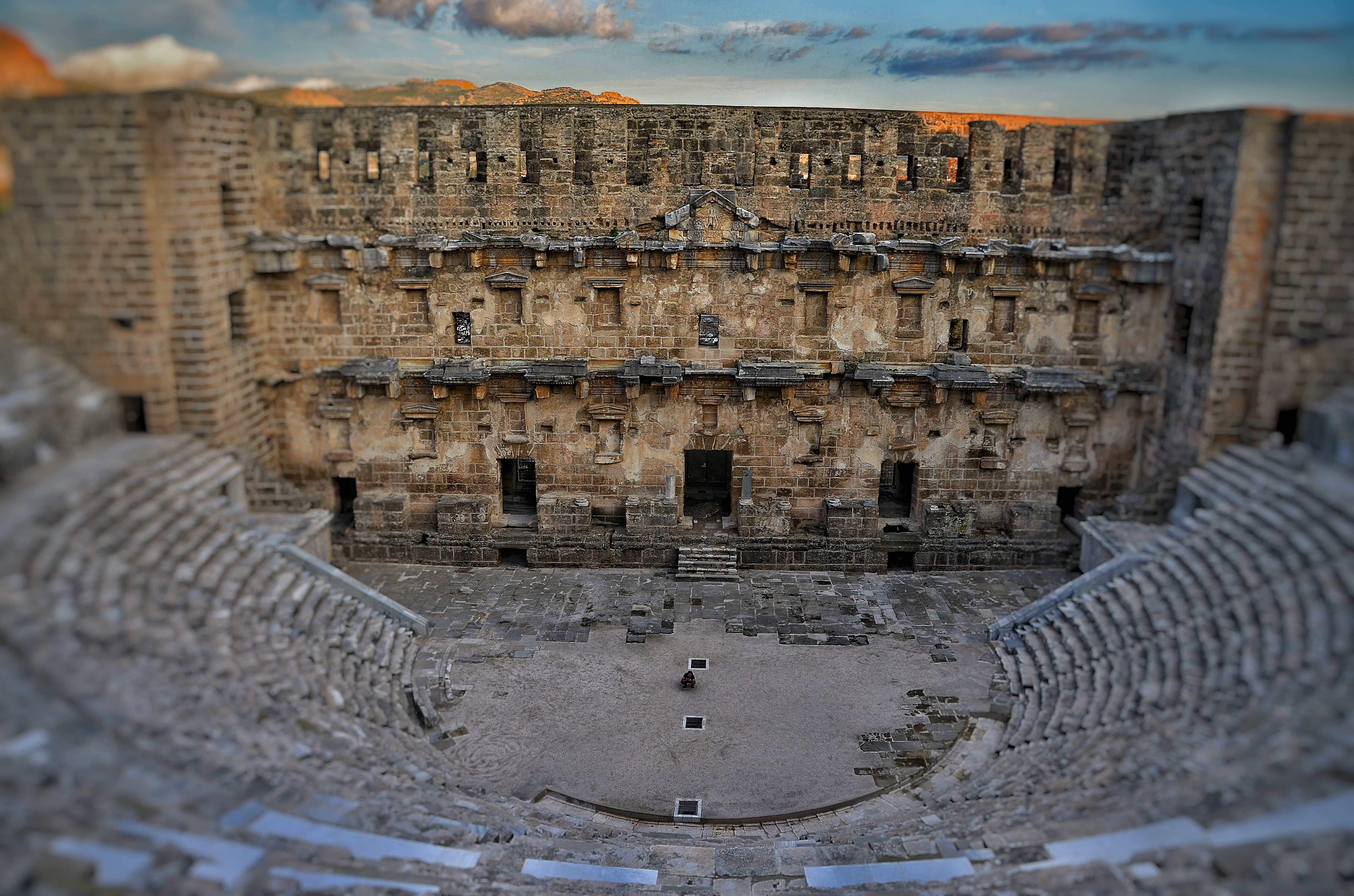 theatre, ancient, stone wall, 4K, belief, religion, building exterior, vintage, wall, building, structure, architecture, the past, museum, travel, close-up, HD Wallpaper
