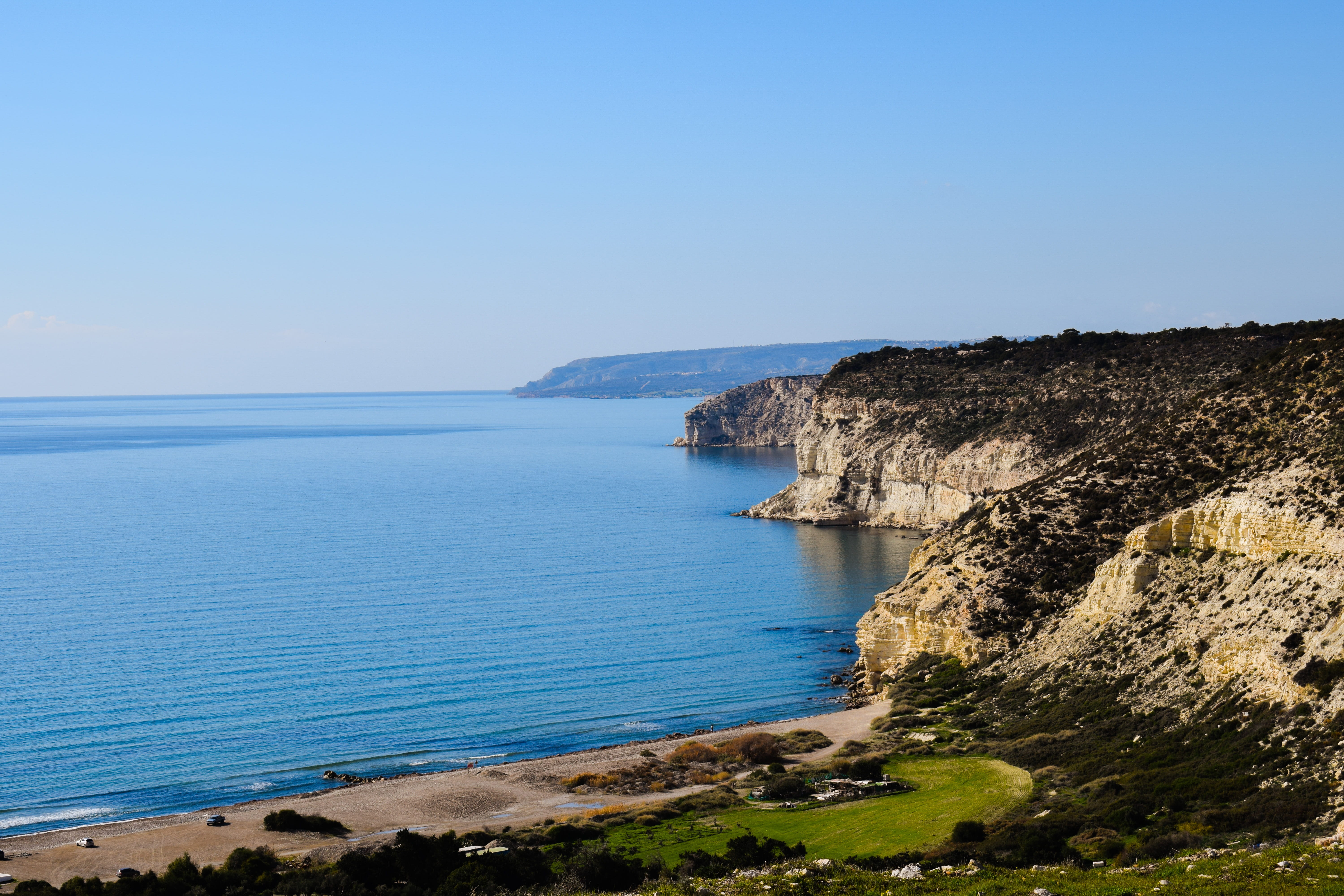 coastline, scenics - nature, outdoors, beauty in nature, land, winter, cliff, water, Coast, rock, nature, tranquility, horizon, sky, Cliffs, Beach, clear sky, HD Wallpaper
