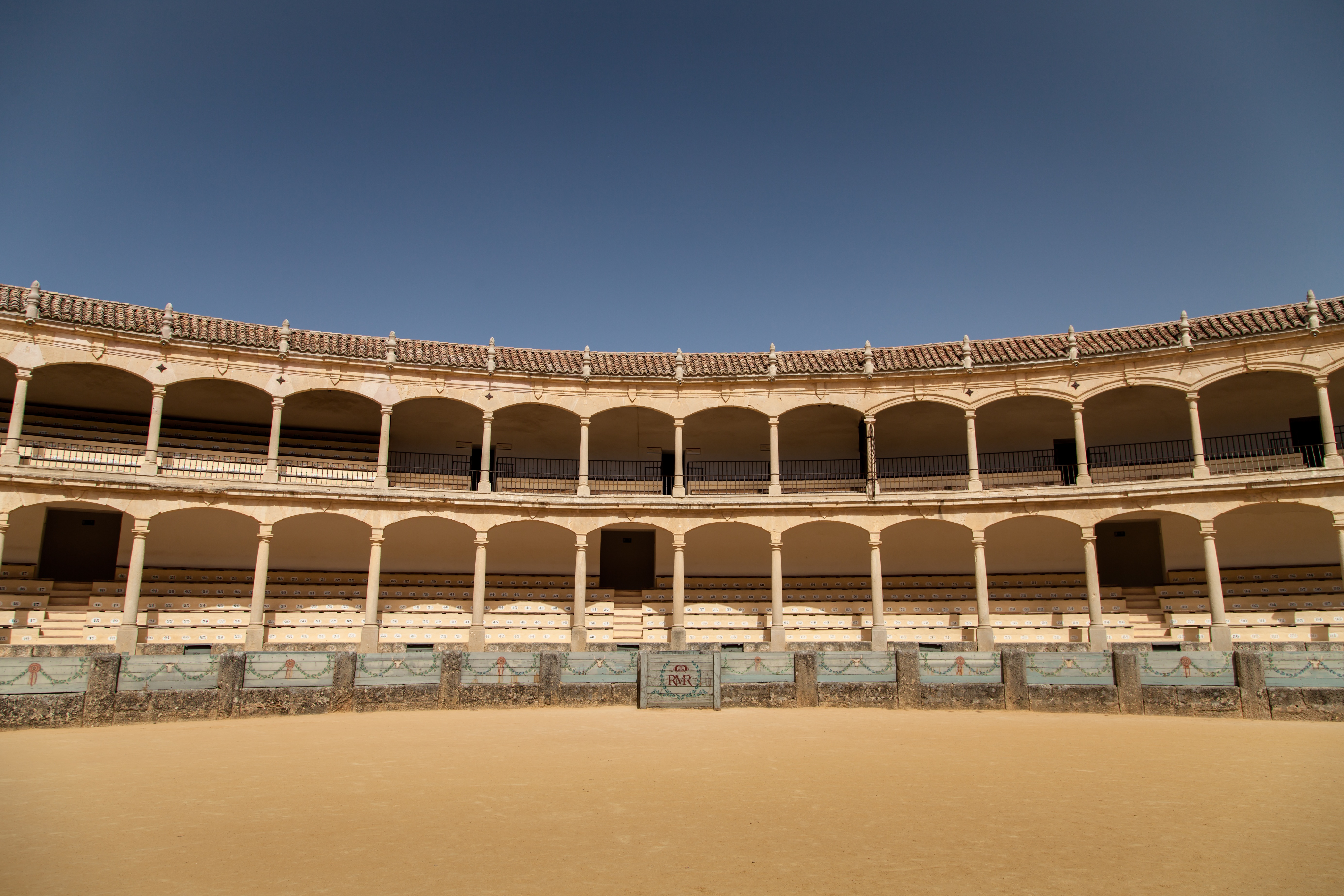 blue, stage theater, beige, day, bullfight, culture, matador, building, the past, sport, clear sky, daytime, movie theater, arena, sky, travel, entertainment, HD Wallpaper
