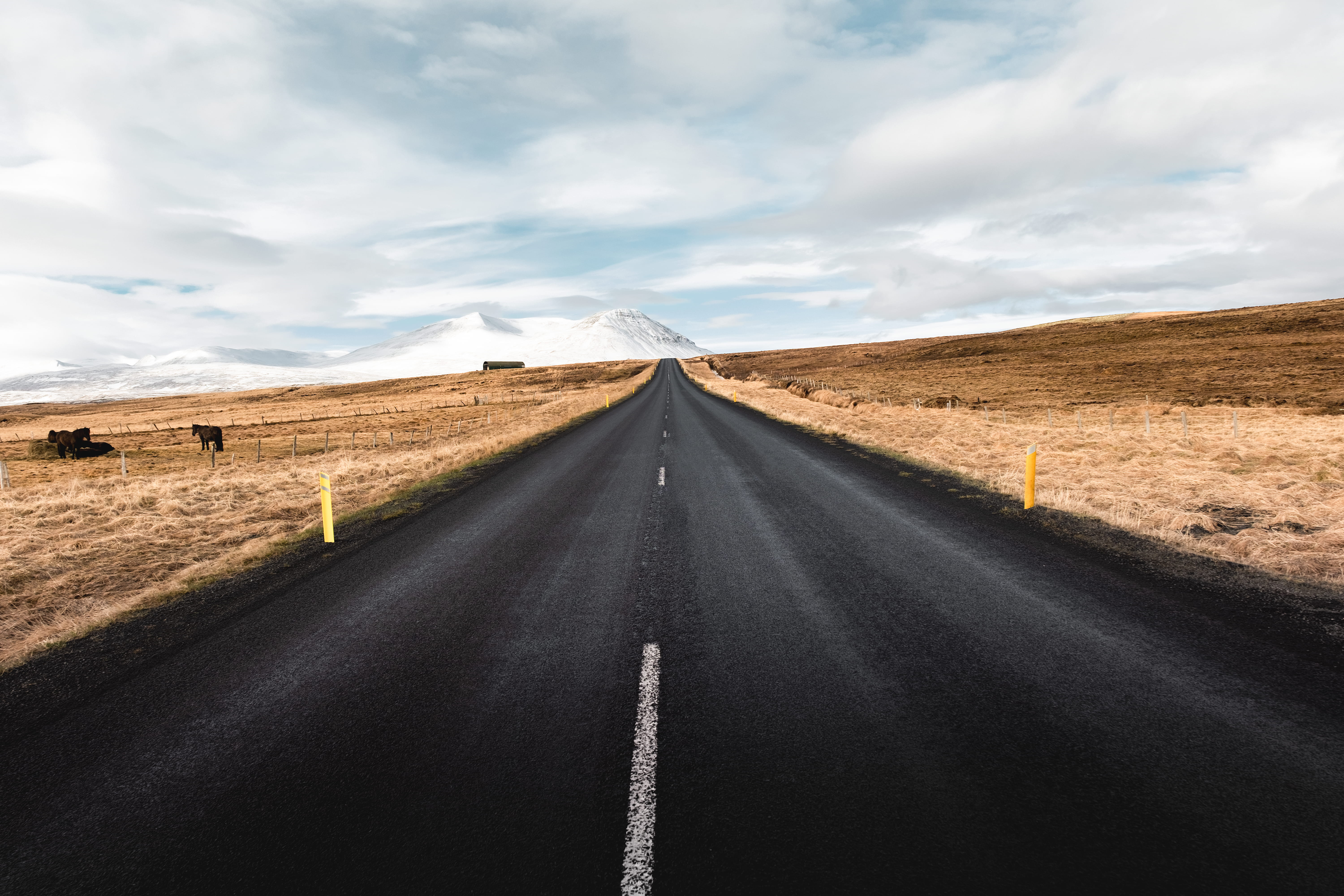 brown, plain, vanishing point, cloud - sky, non-urban scene, outdoors, landscape, straight, tranquil scene, the way forward, transportation, no people, HD Wallpaper