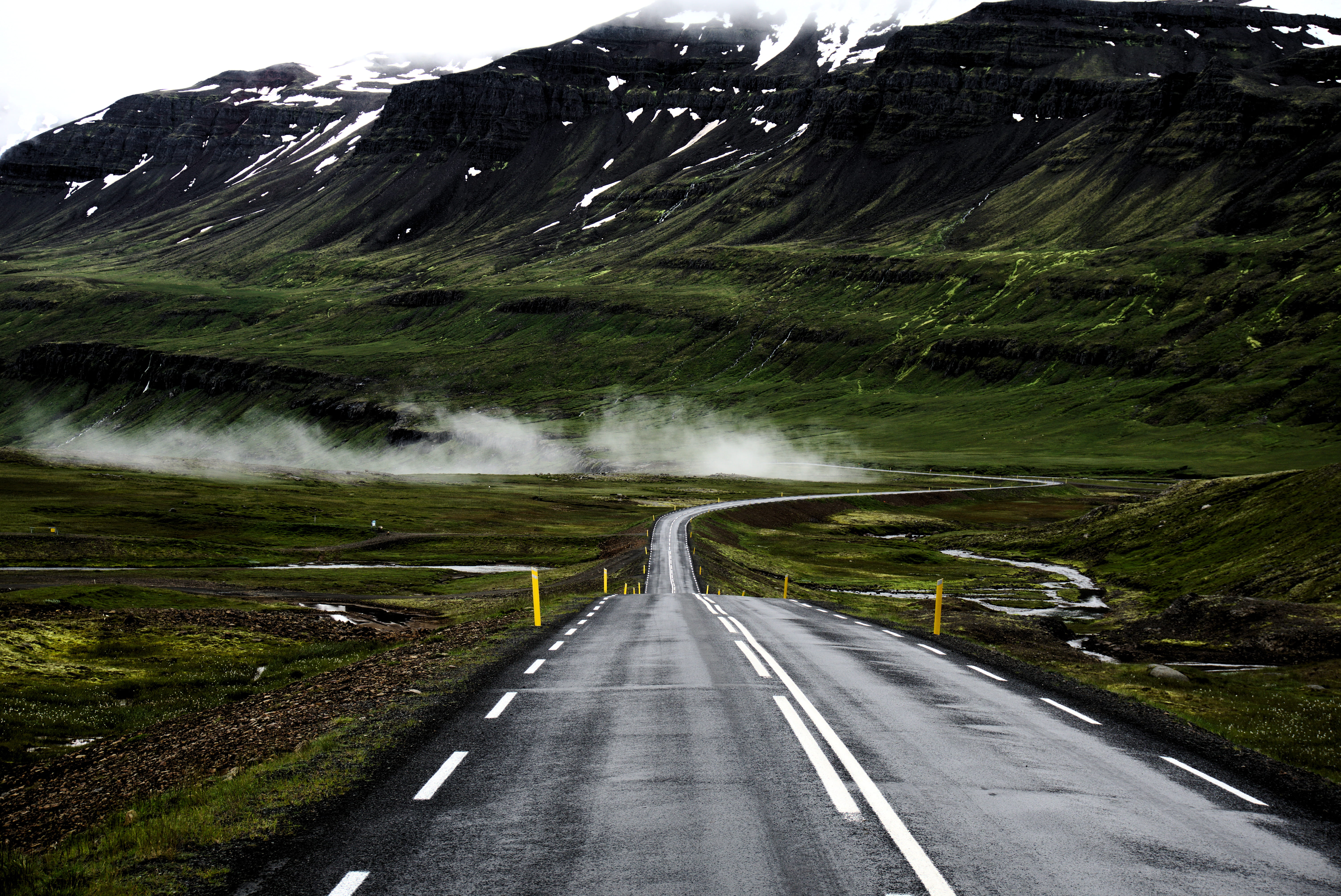 marking, environment, plant, perspective, asphalt, land, concrete, landscape, 5K, going, road trip, scenics - nature, no people, explore, moutain, nature, HD Wallpaper