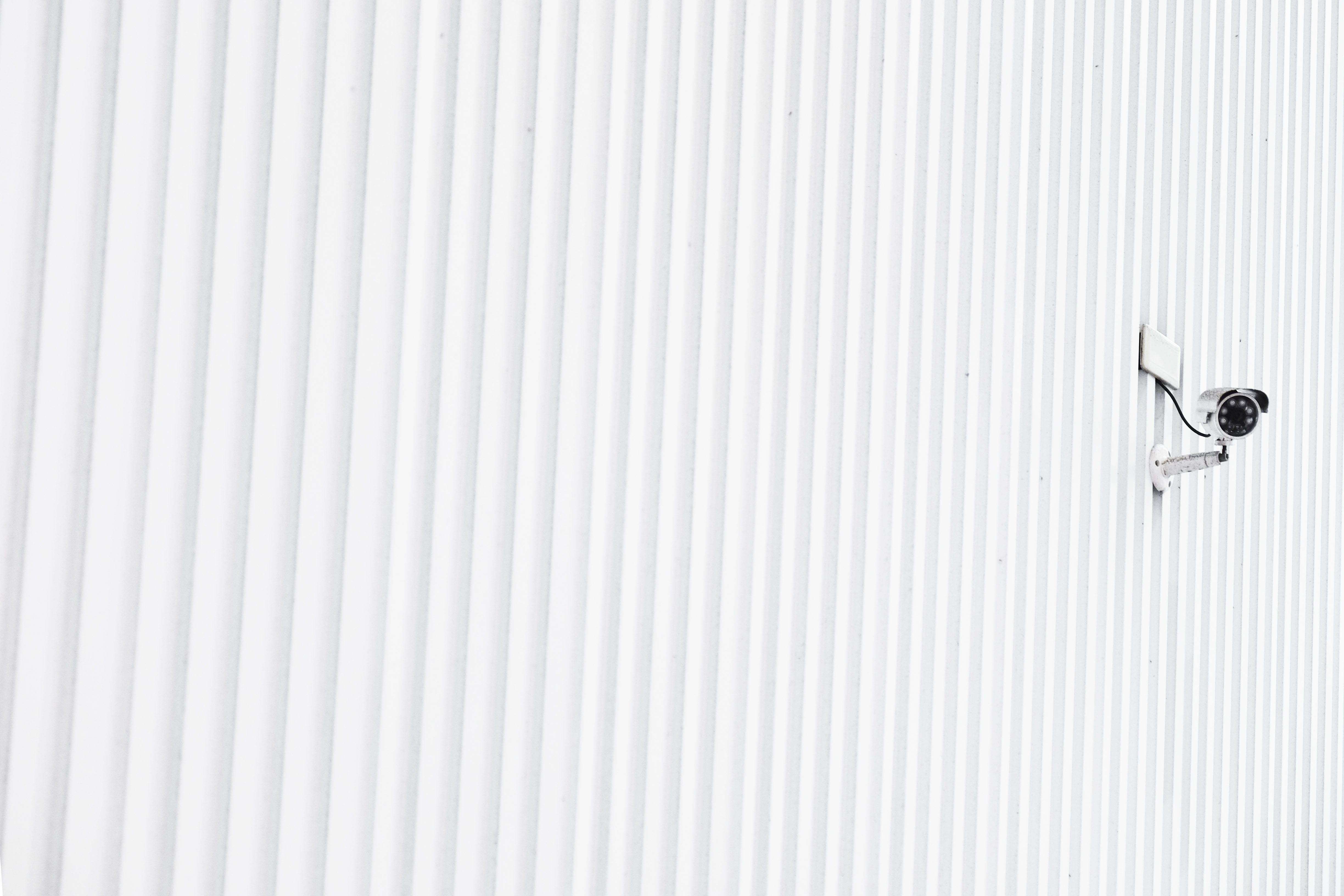 ceiling, no people, day, security camera, backgrounds, security, wall - building feature, pattern, monitoring, corrugated, protection, technology, copy space, HD Wallpaper