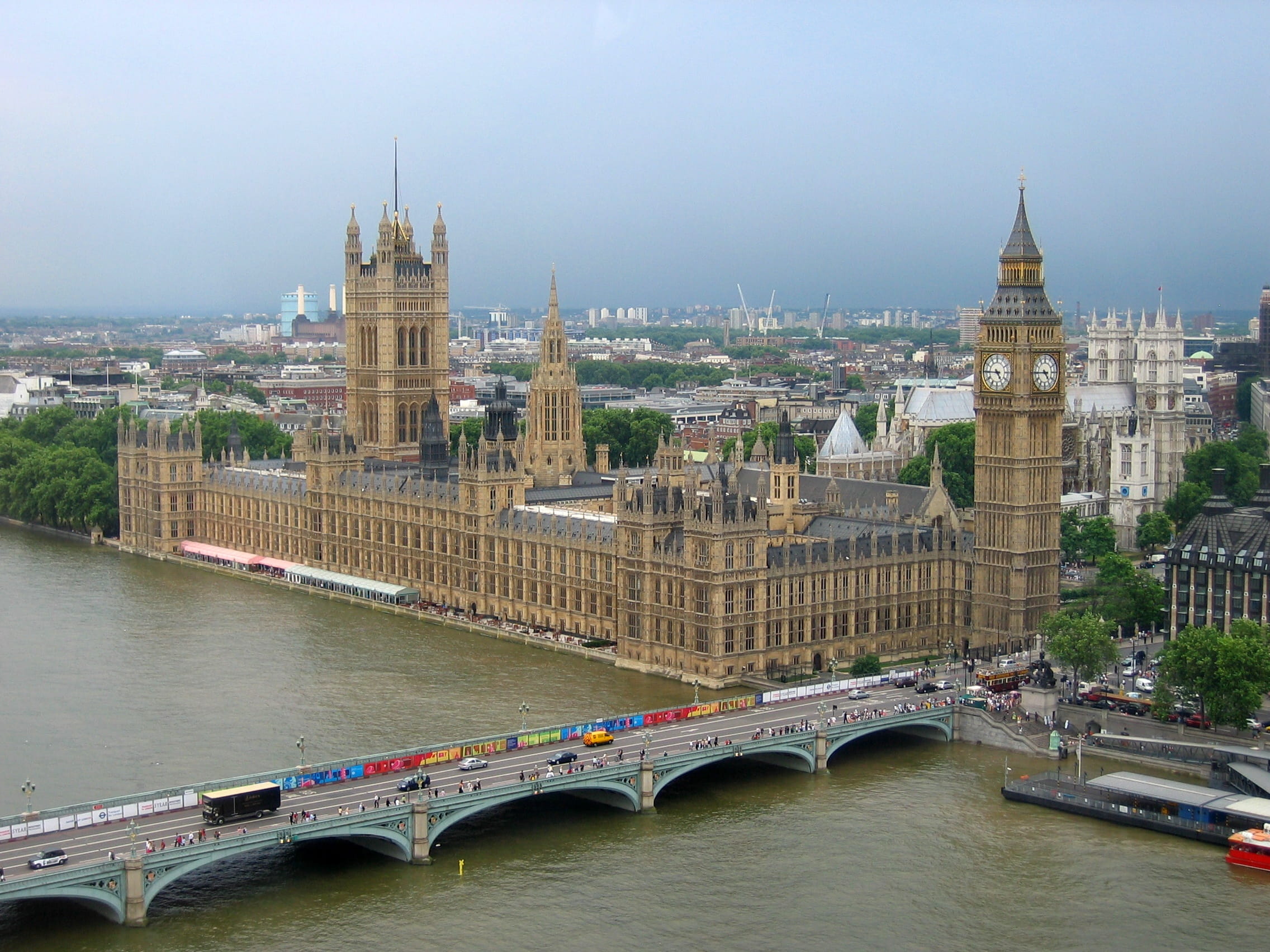 Big Ben, water, building exterior, europe, built structure, transportation, cityscape, grey, british Culture, cloudy, thames River, travel Destinations, HD Wallpaper