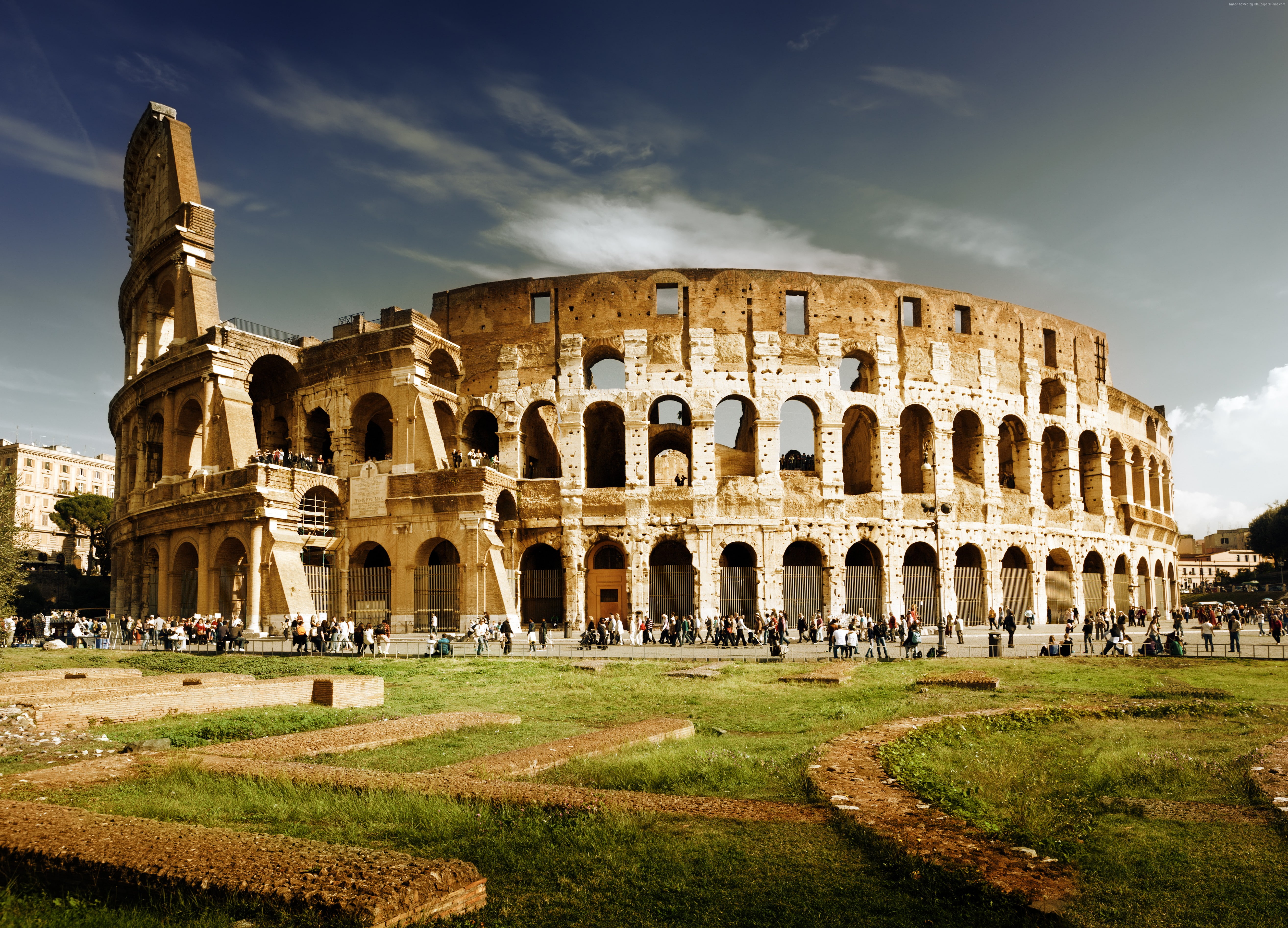 Colosseum, Italy, Rome, travel, 5K, tourism, HD Wallpaper