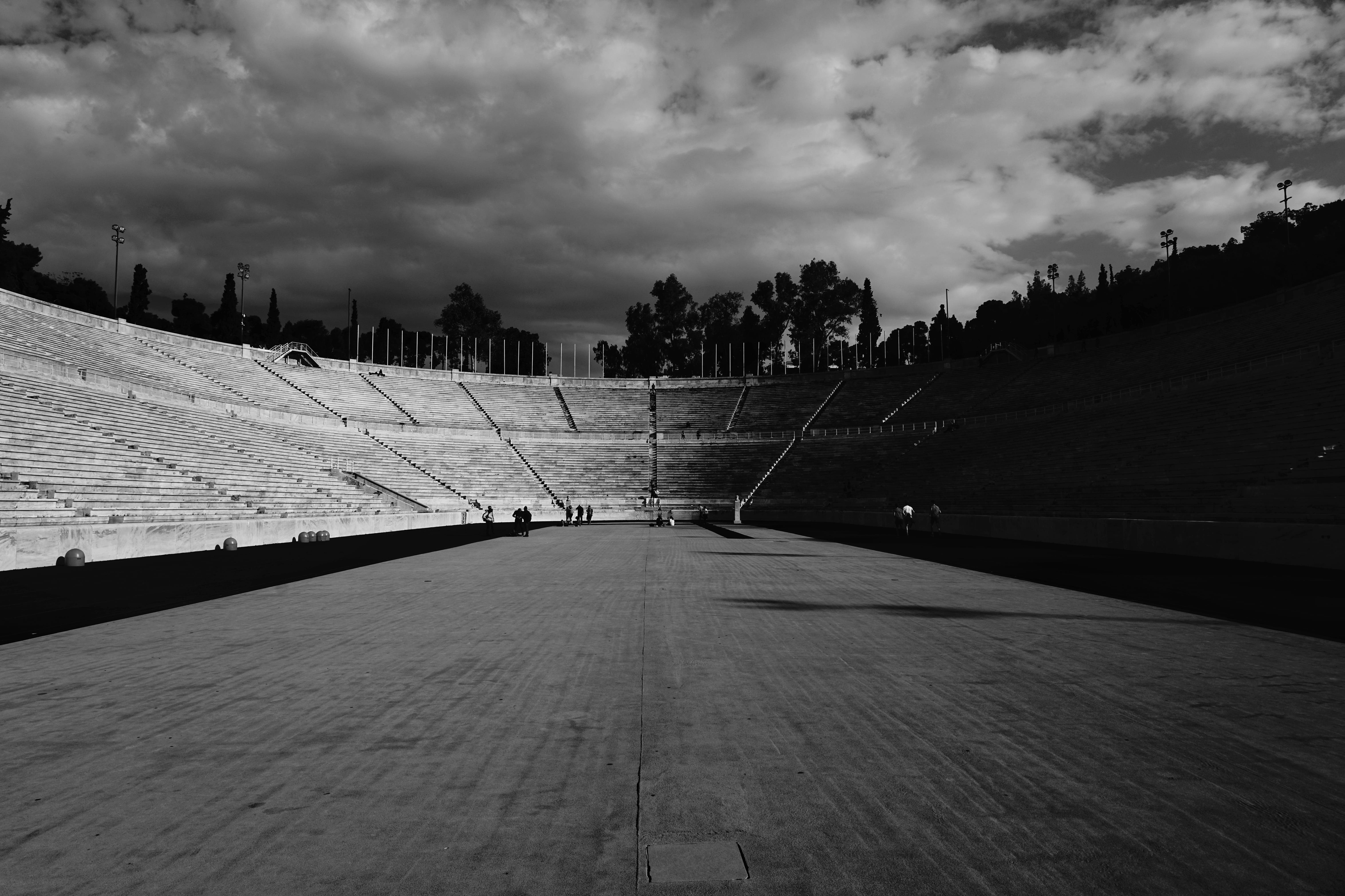 built structure, sky, incidental people, asphalt, bullring, plant, light, flare, stadium, arena, direction, cloud - sky, photography, nature, city, building exterior, HD Wallpaper