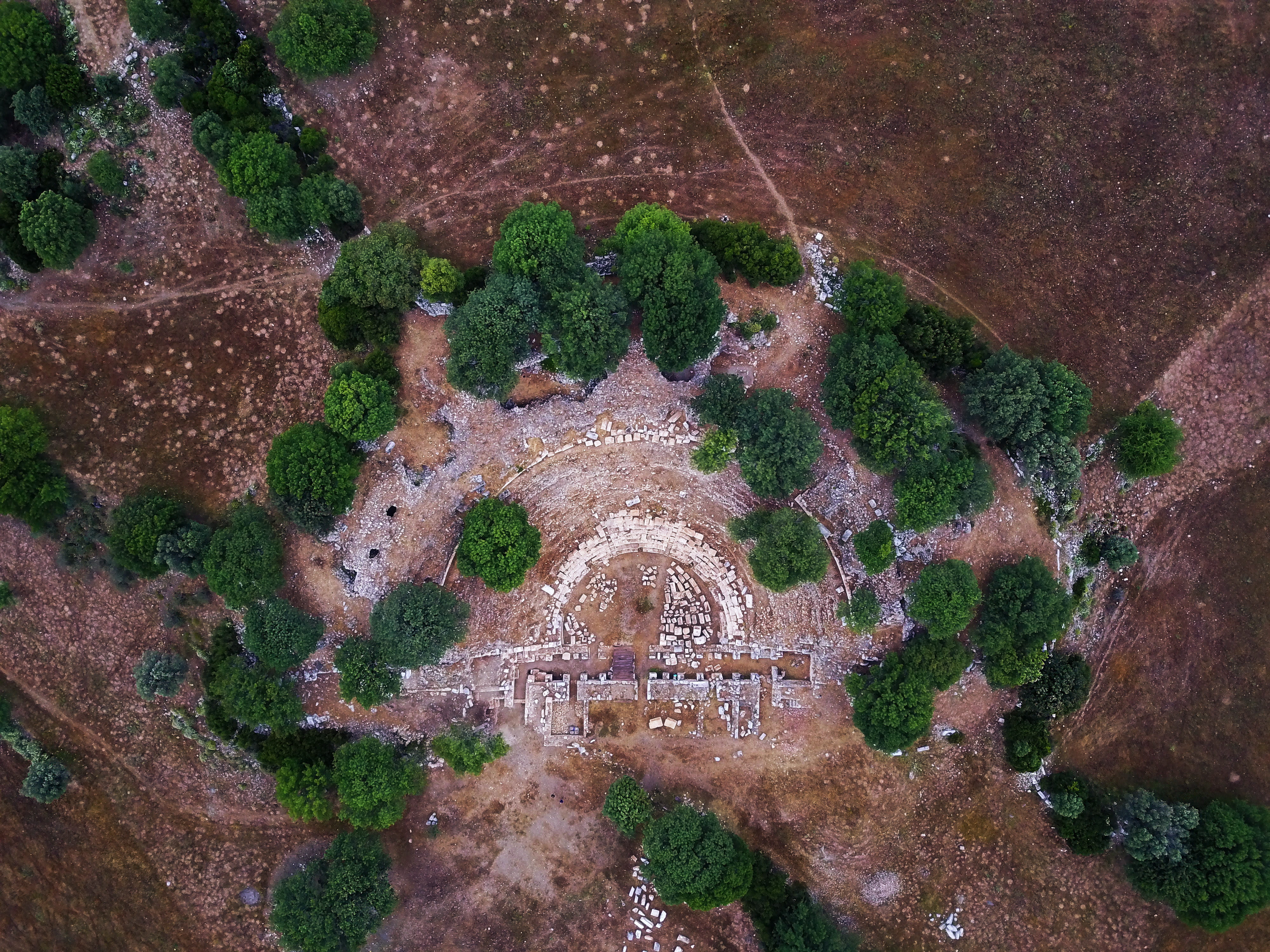 teos ancient city, tourism, no people, building, trees, city, building exterior, untitled, photo, history, shot, ruins, architecture, arch, plant, 4K, HD Wallpaper