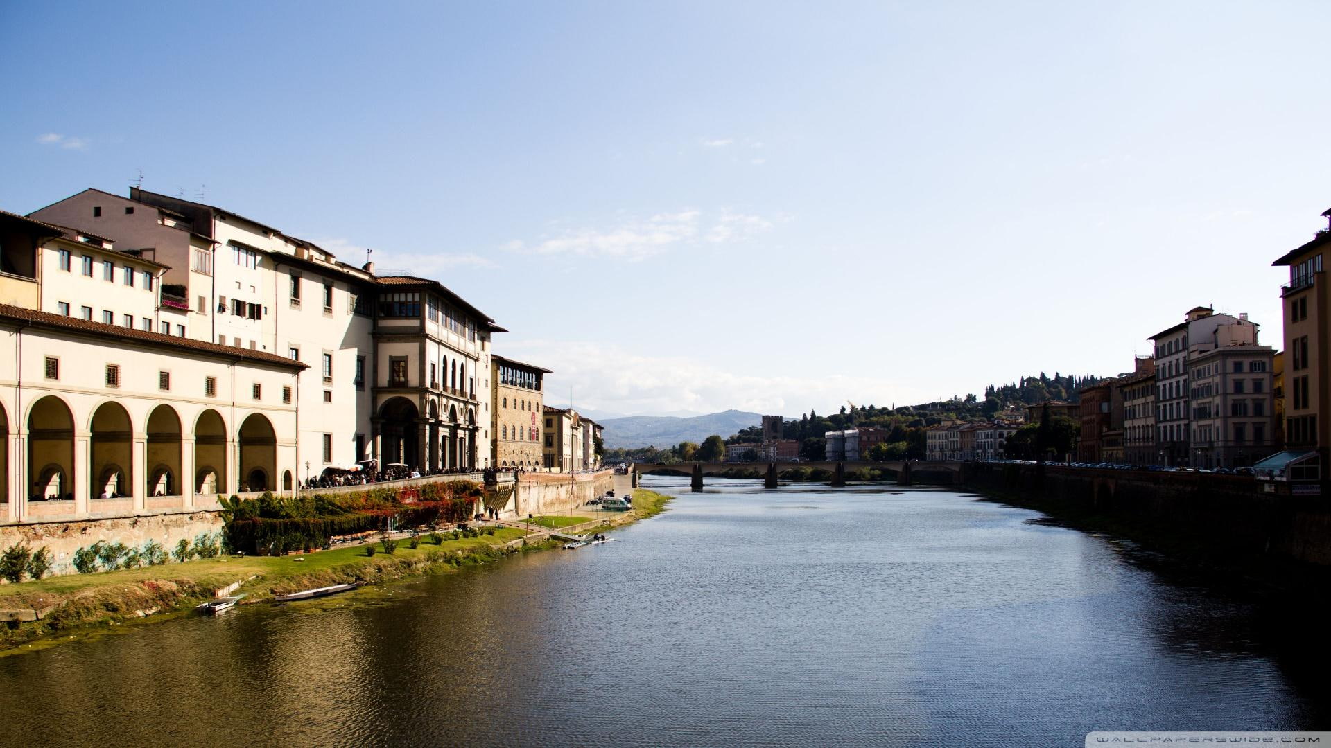 bridges, nature and landscapes, river, florence, 1080P, city, italy, HD Wallpaper