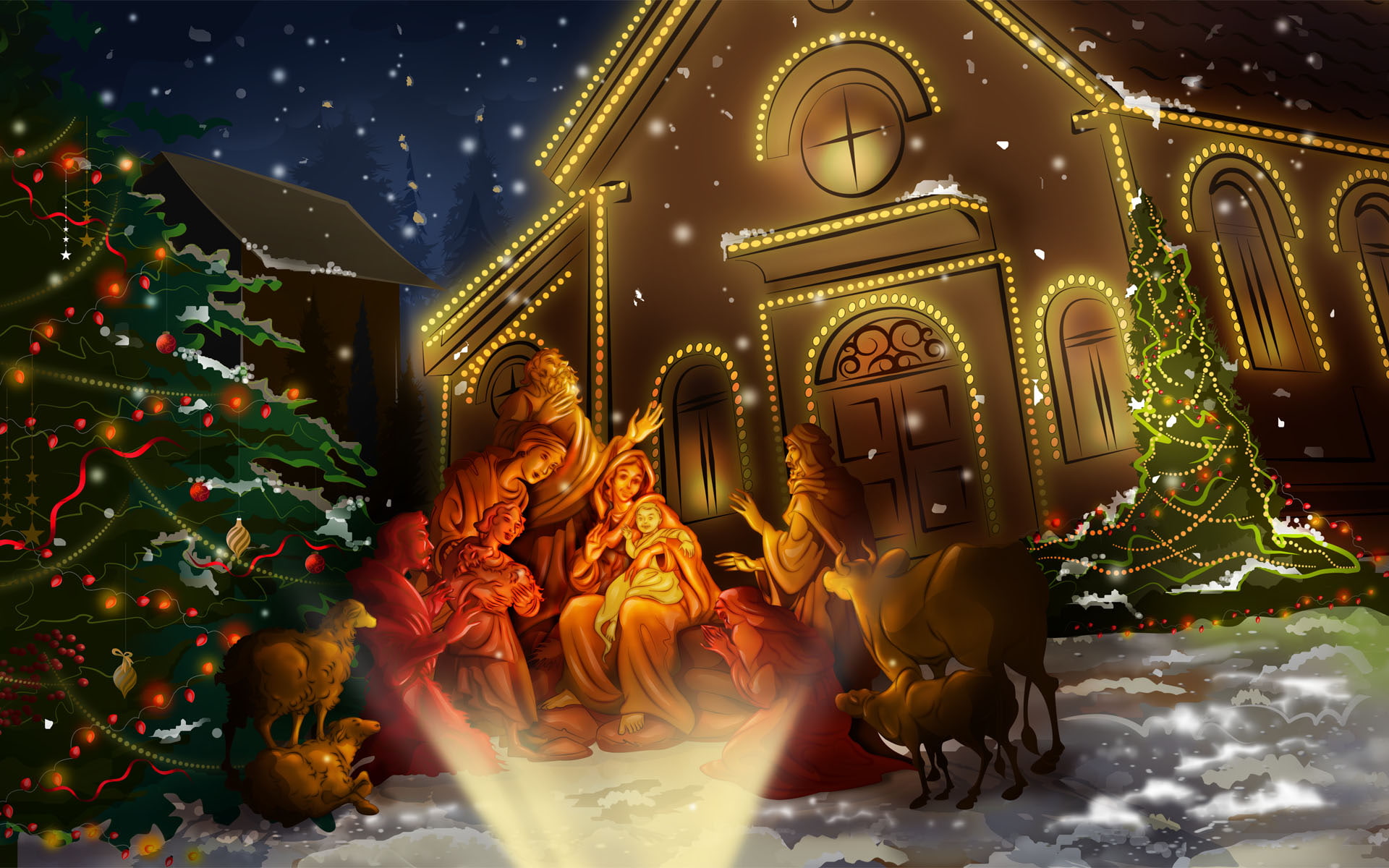 celebrating, birth, jesus, 1080P, HD Wallpaper
