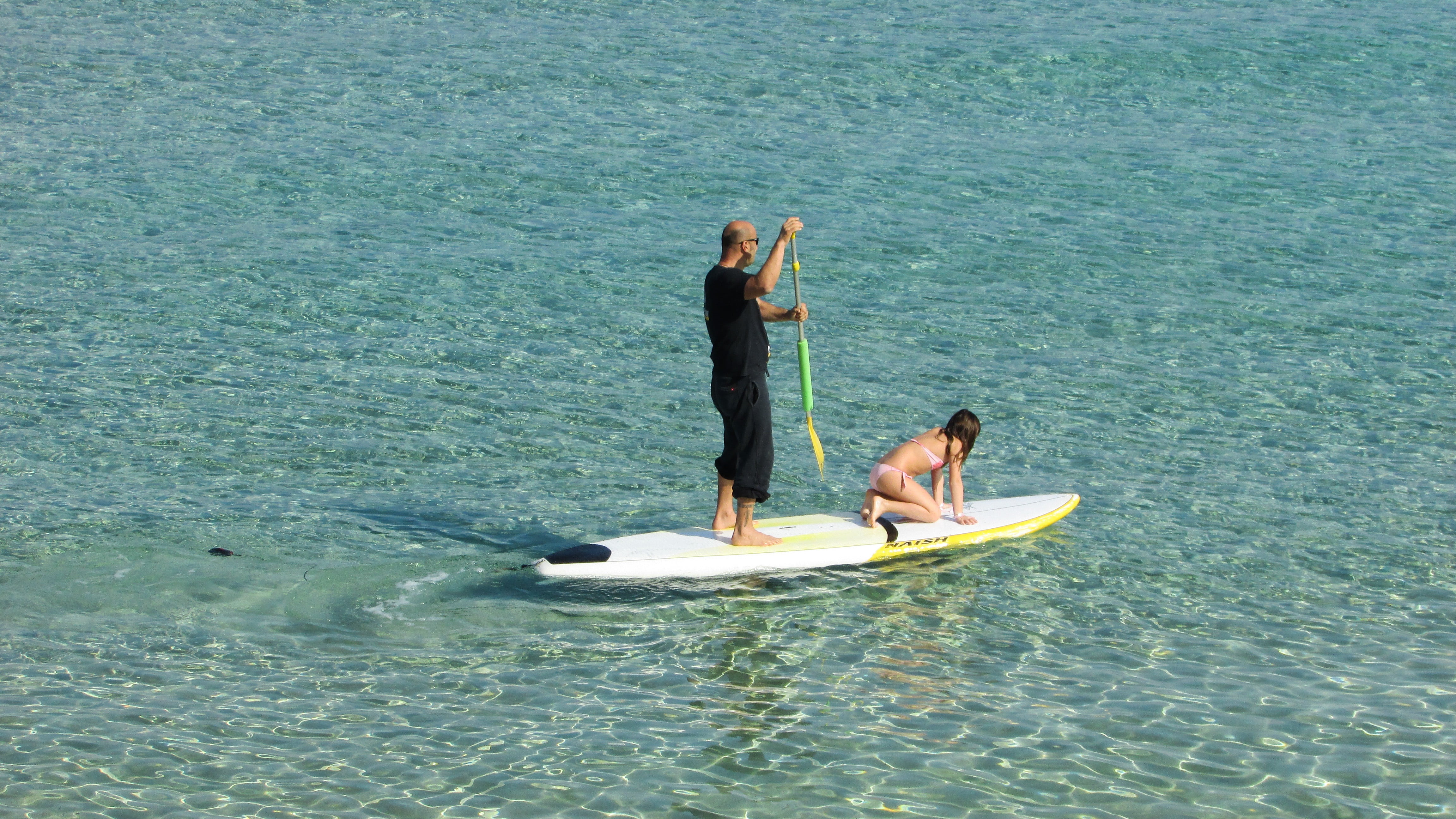 waterfront, fig tree bay, water, day, lifestyles, 4K, outdoors, real people, paddling, leisure activity, one person, sport, aquatic sport, nature, cyprus, HD Wallpaper