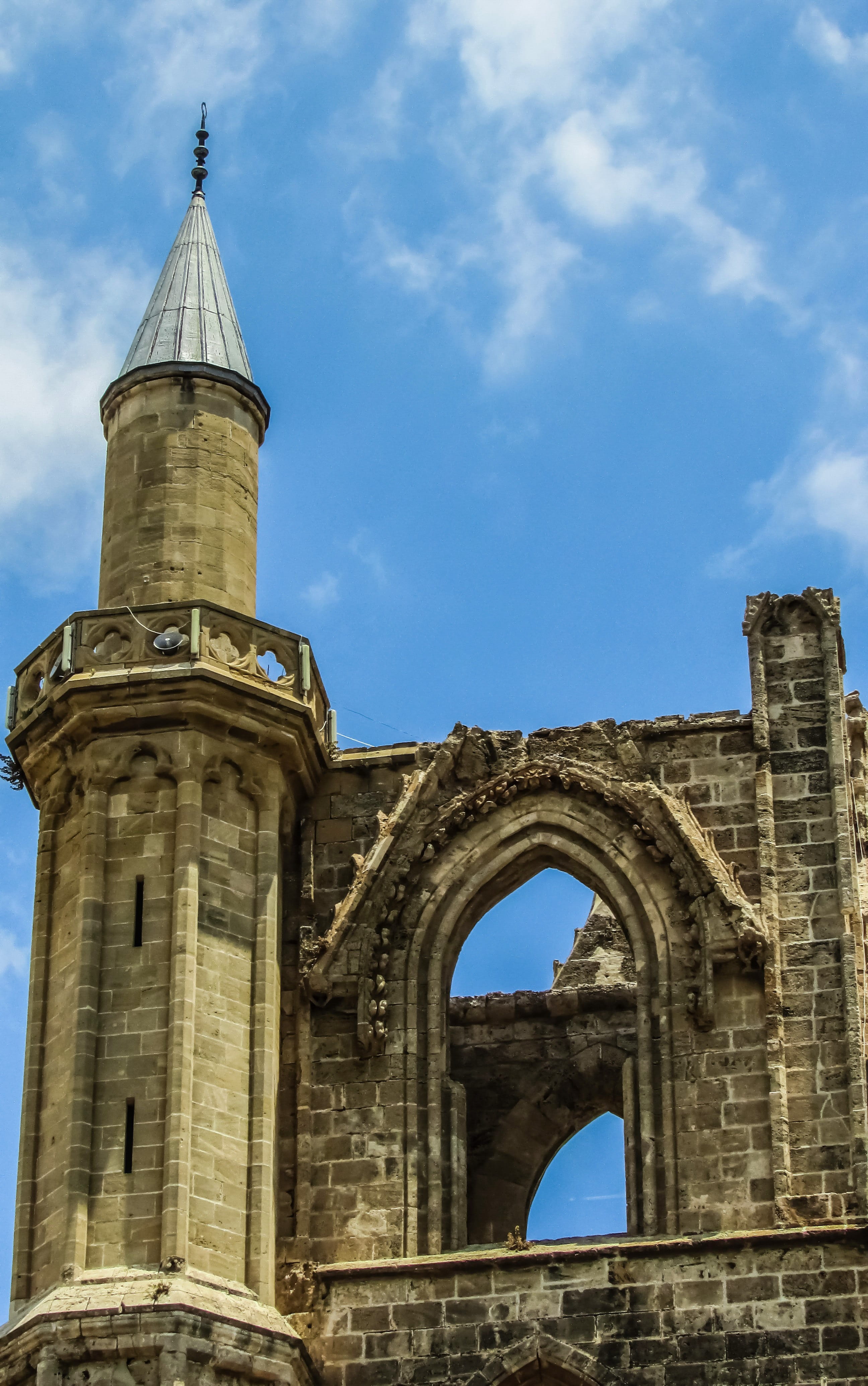 sightseeing, Famagusta, arch, ayios nikolaos, archaeology, travel, outdoors, religion, no people, gothic, belief, travel destinations, 4K, cathedral, monument, Phone HD Wallpaper