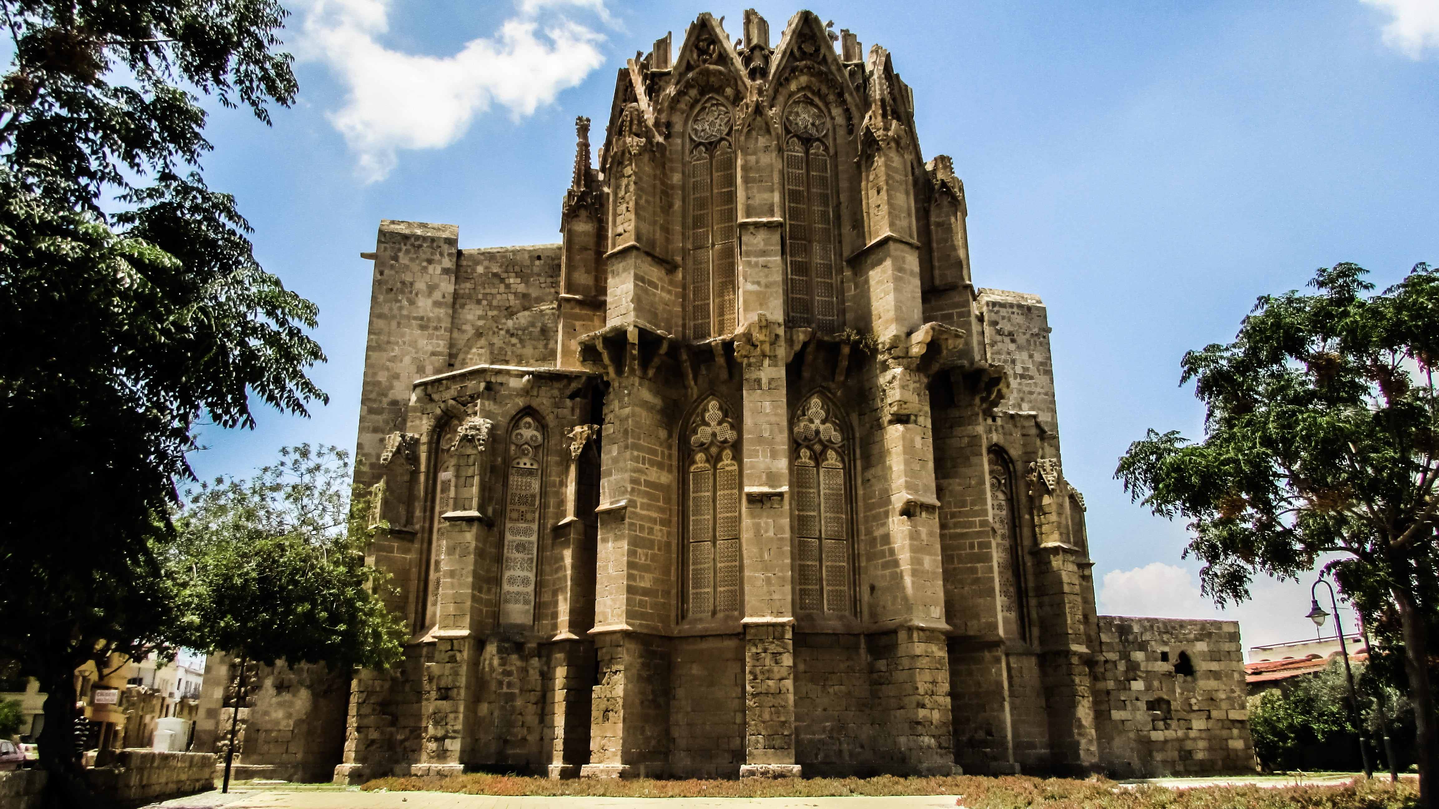 the past, sky, famous Place, gothic, place of worship, cyprus, plant, low angle view, outdoors, medieval, ruined, ancient, church, travel destinations, HD Wallpaper