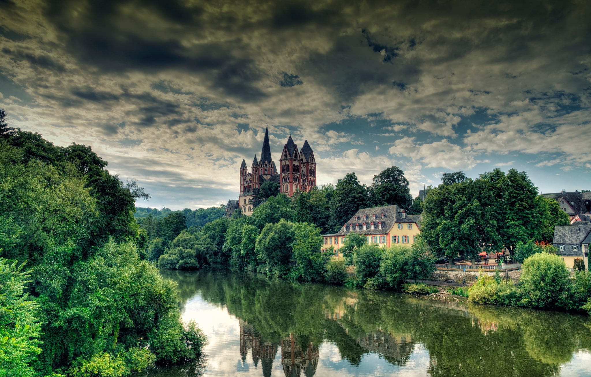 Germany, castle, brown, Limburg an der Lahn, The Cathedral Of St. George, photography, 1080P, HD Wallpaper