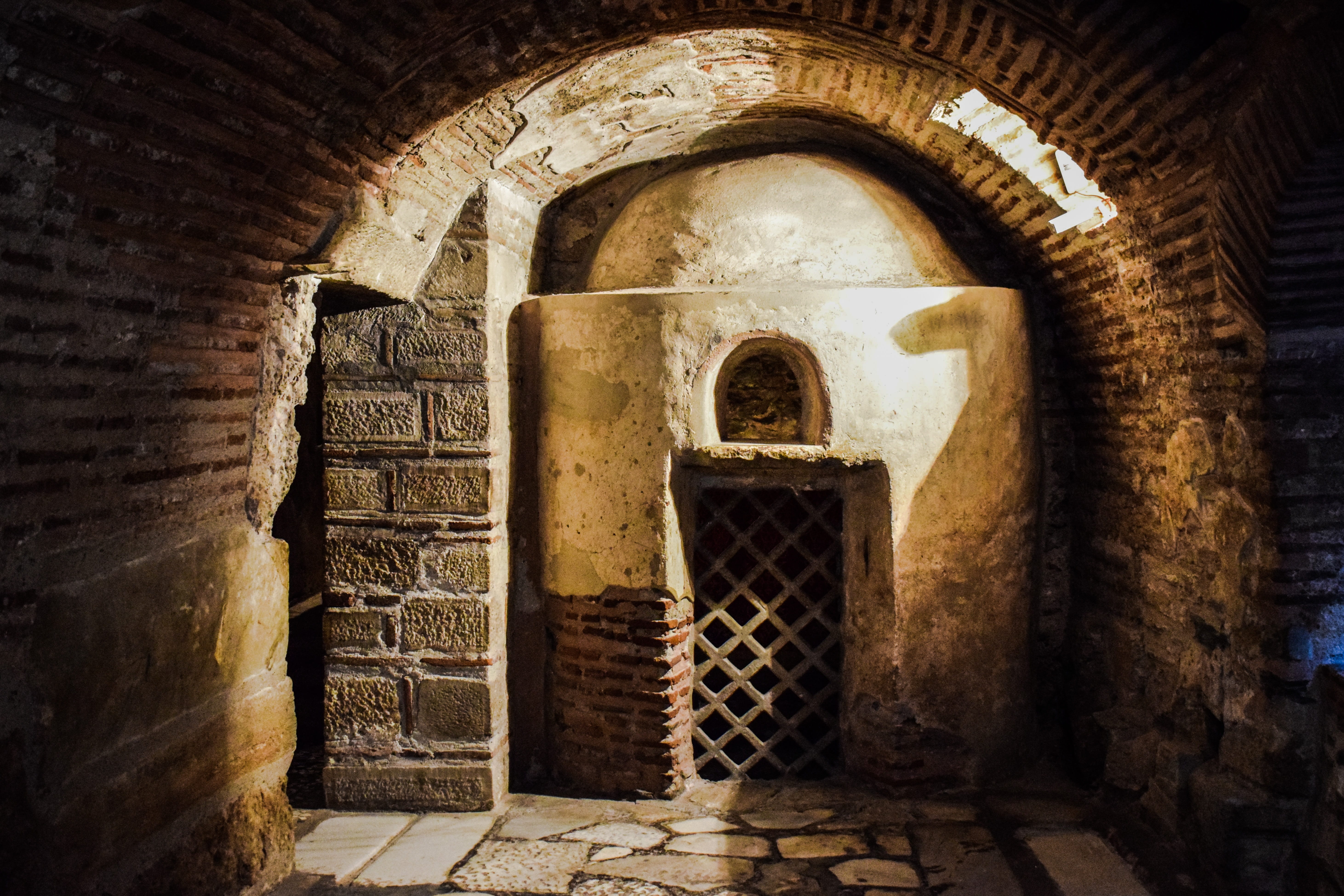 5K, greek, salonica, greece, thessaloniki, st demetrius, stone wall, architecture, sunlight, no people, history, abbey, historic, religion, christianity, HD Wallpaper