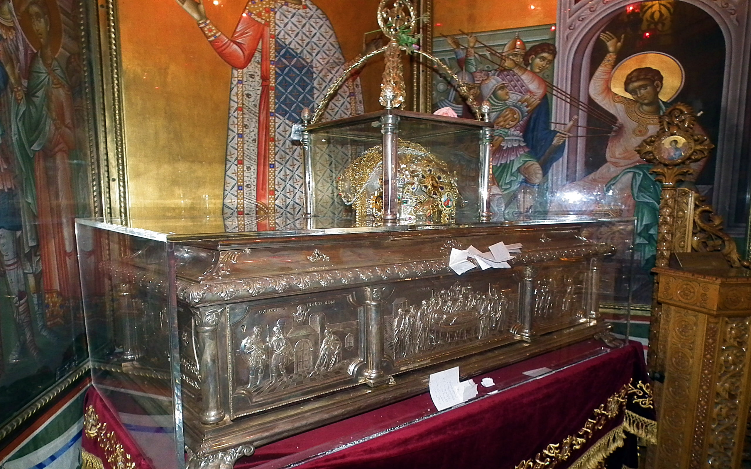 demetrios, church, st, 2K, demetrius, thessaloniki, sarcophagus, relics, HD Wallpaper