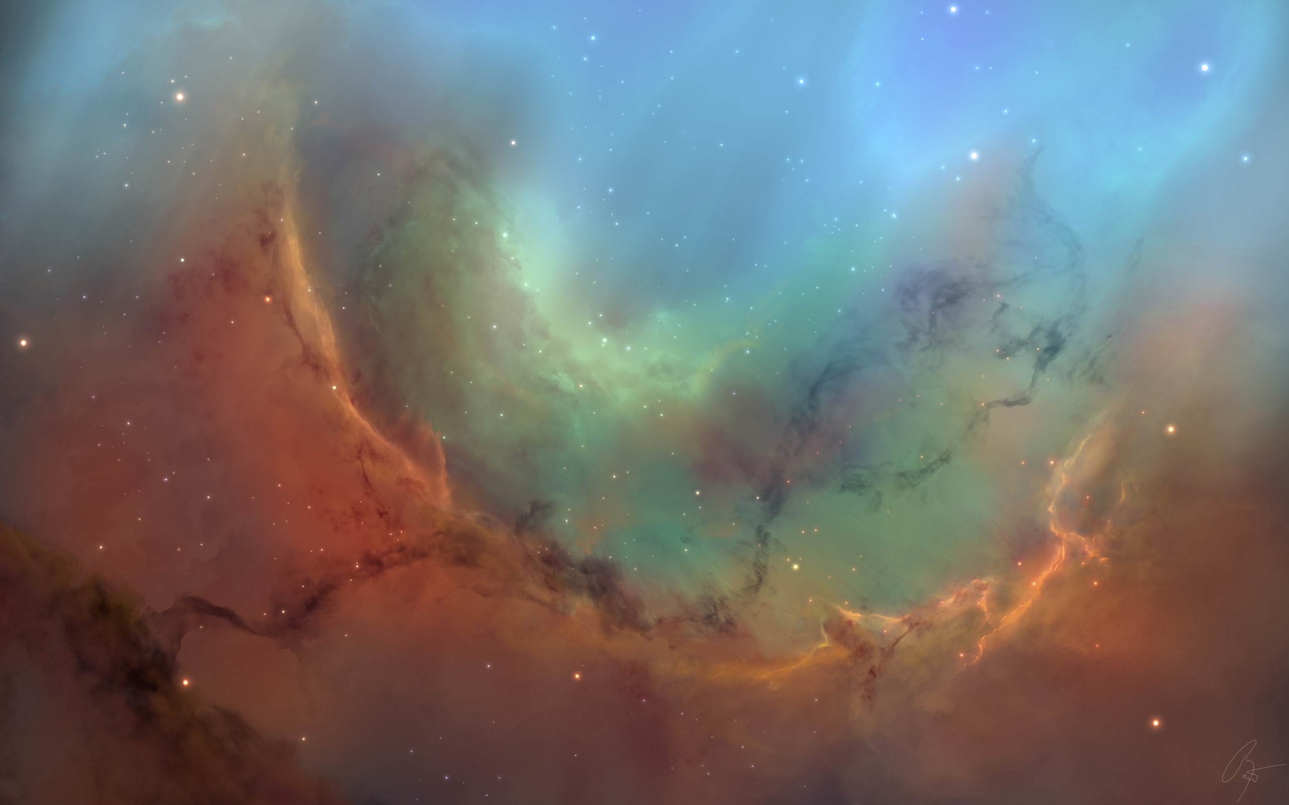 2K, josef, space, joejesus, nebulae, outer, barton, HD Wallpaper