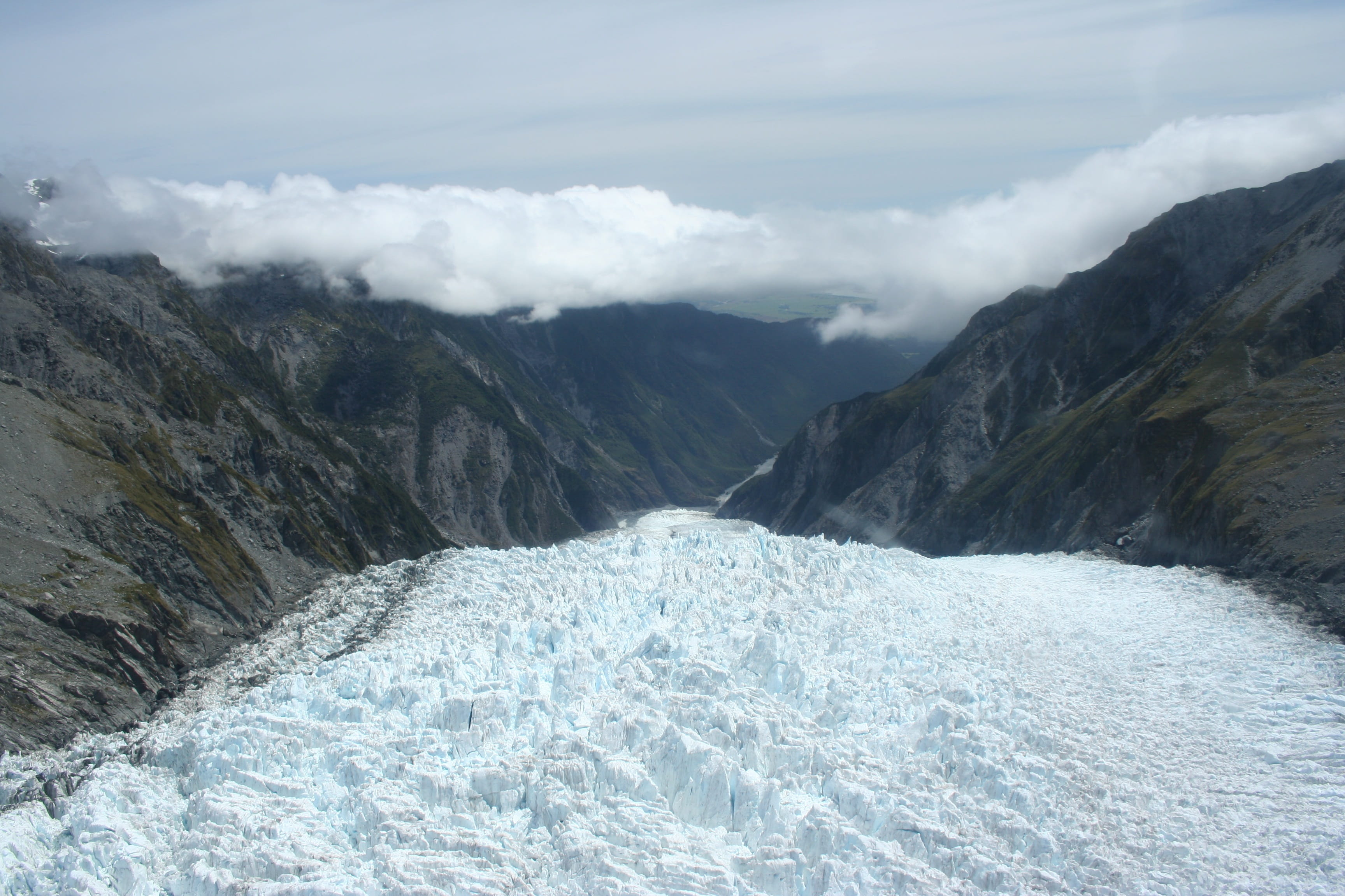 ice, non-urban scene, flowing water, Zealand, beauty in nature, South, outdoors, 2K, Glacier, environment, sky, white, zealand, josef, mountain, Landscape, HD Wallpaper
