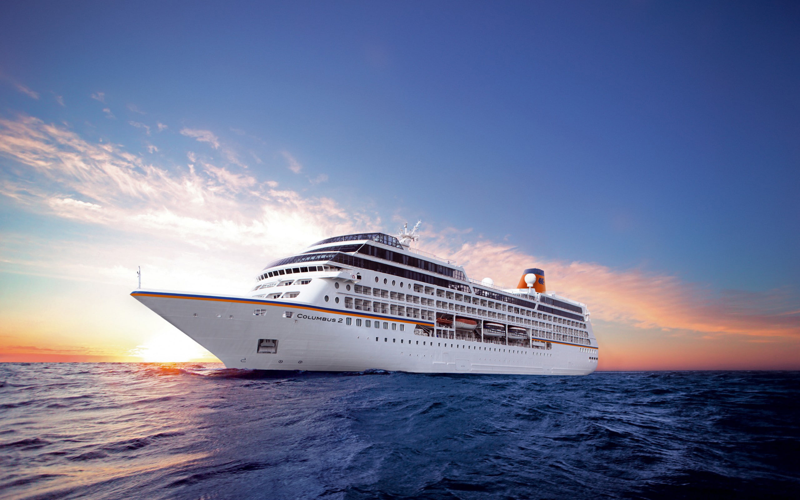 ship, 2K, columbus, sunset, ocean, HD Wallpaper