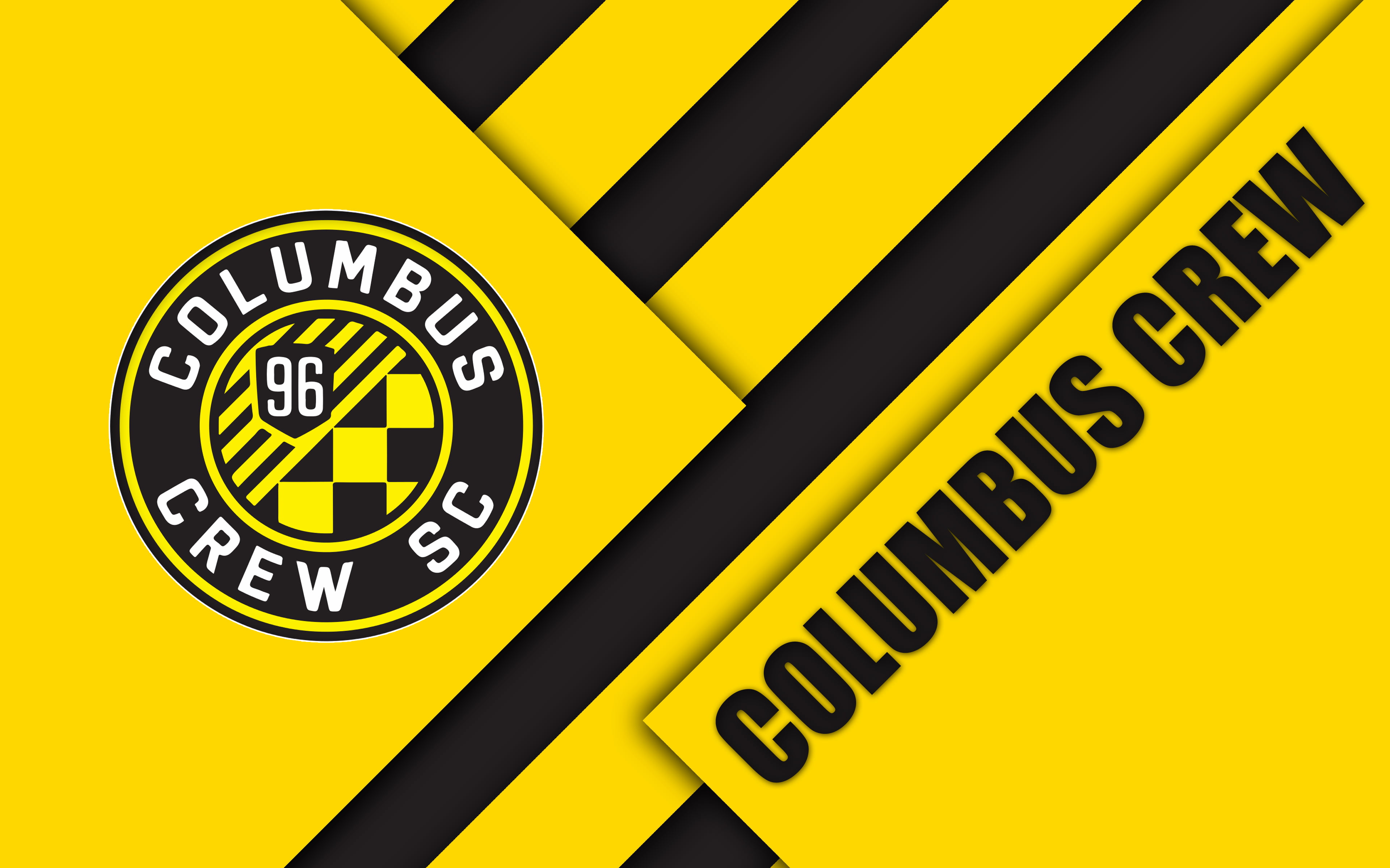Columbus Crew SC, Emblem, Logo, 4K, Soccer, MLS, HD Wallpaper