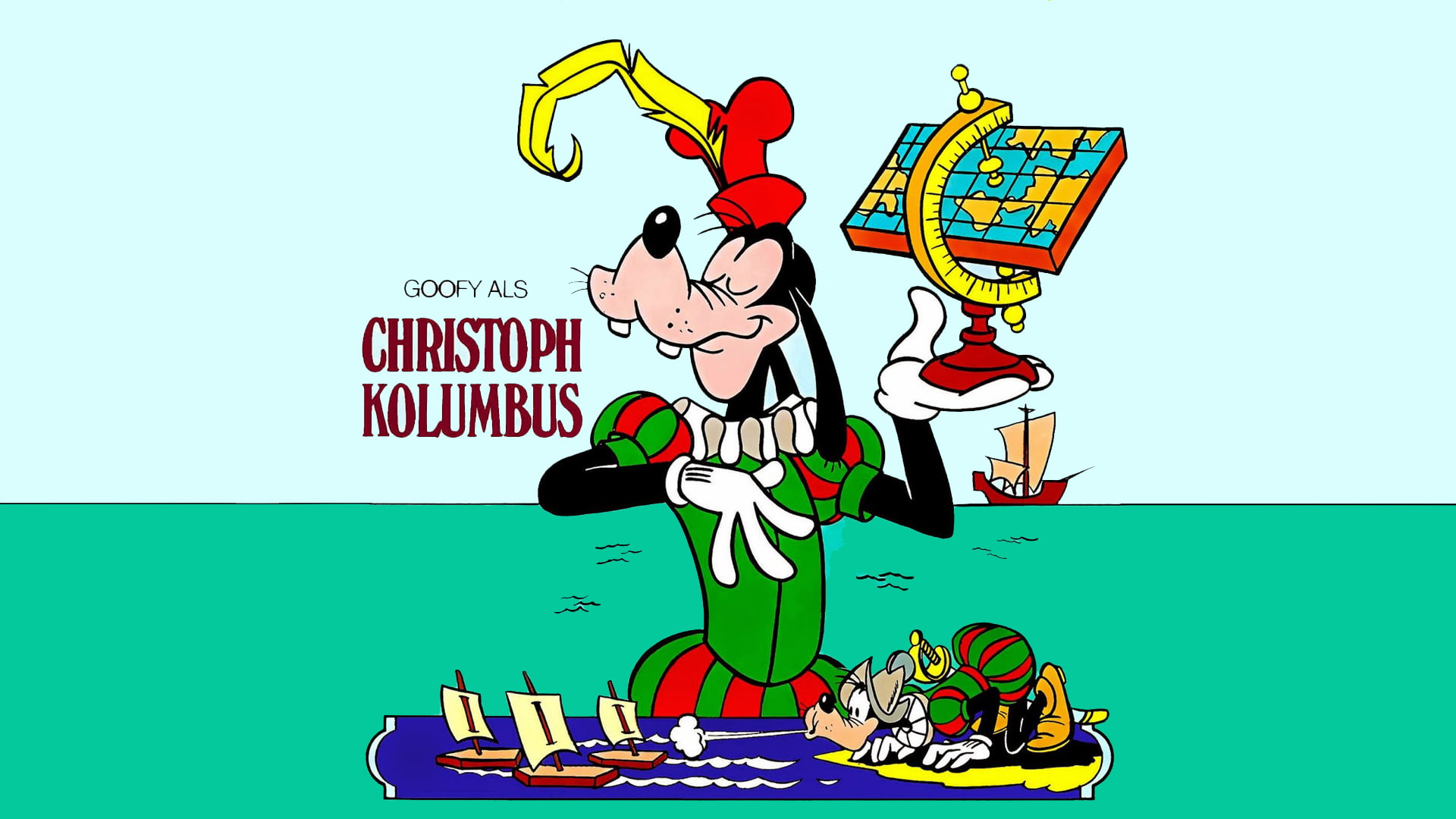 backgrounds, goofy, walt, christopher, disney, columbus, cartoon, 1080P, album, desktop, big, HD Wallpaper