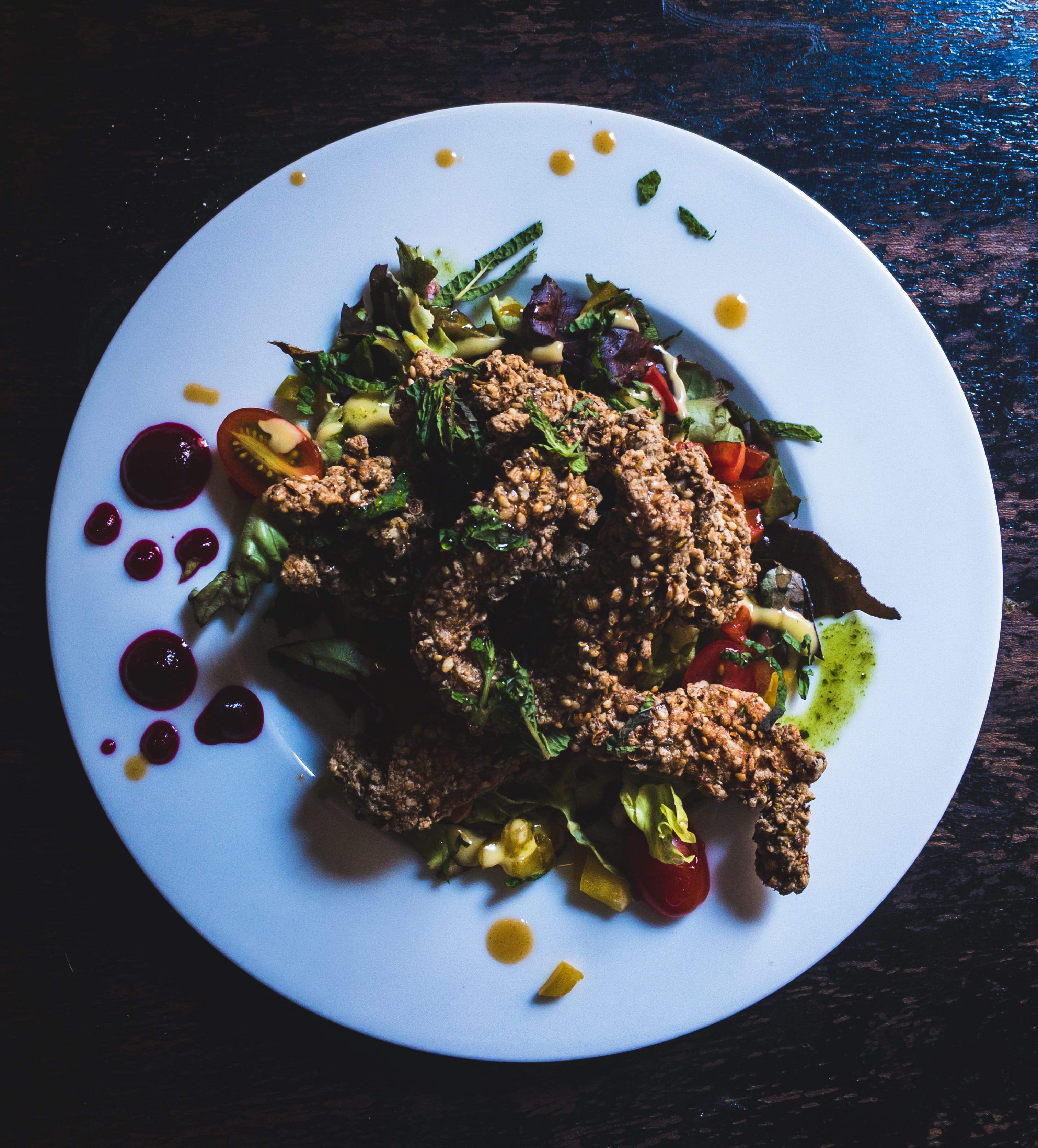food and drink, marrakesh, brussel, ready-to-eat, directly above, protein, meal, kale, vegetable, crust, spicy, dukkah, poultry, day, colorful, wellbeing, Phone HD Wallpaper