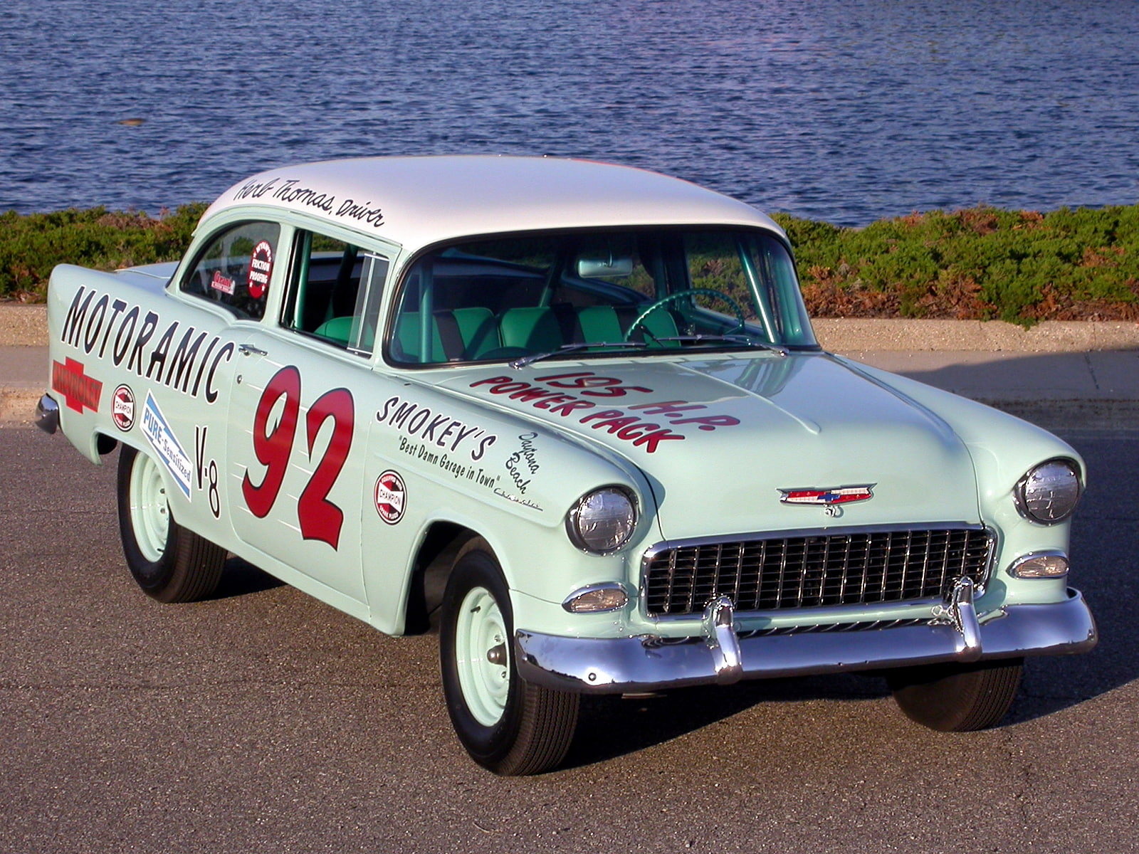 car, turbo, 195 hp, retro, 2 door, chevrolet, race, racing, 1502 1211, 1955, 150, fire, sedan, 720P, HD Wallpaper