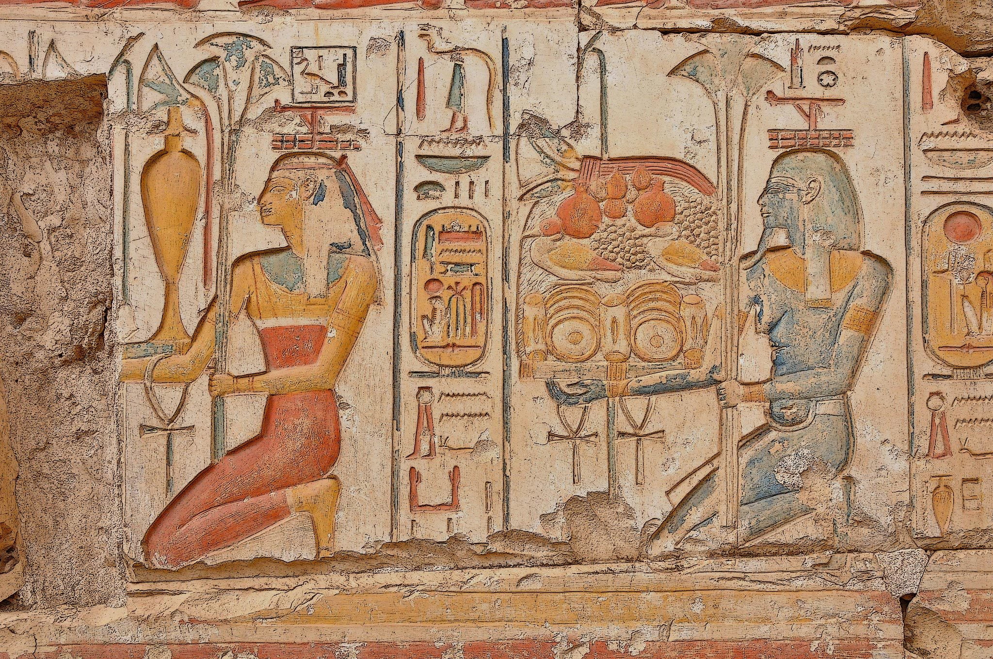1080P, Egypt, art and craft, artwork, craft, architecture, travel destinations, day, the past, history, mural, no people, creativity, belief, wall, fresco, HD Wallpaper