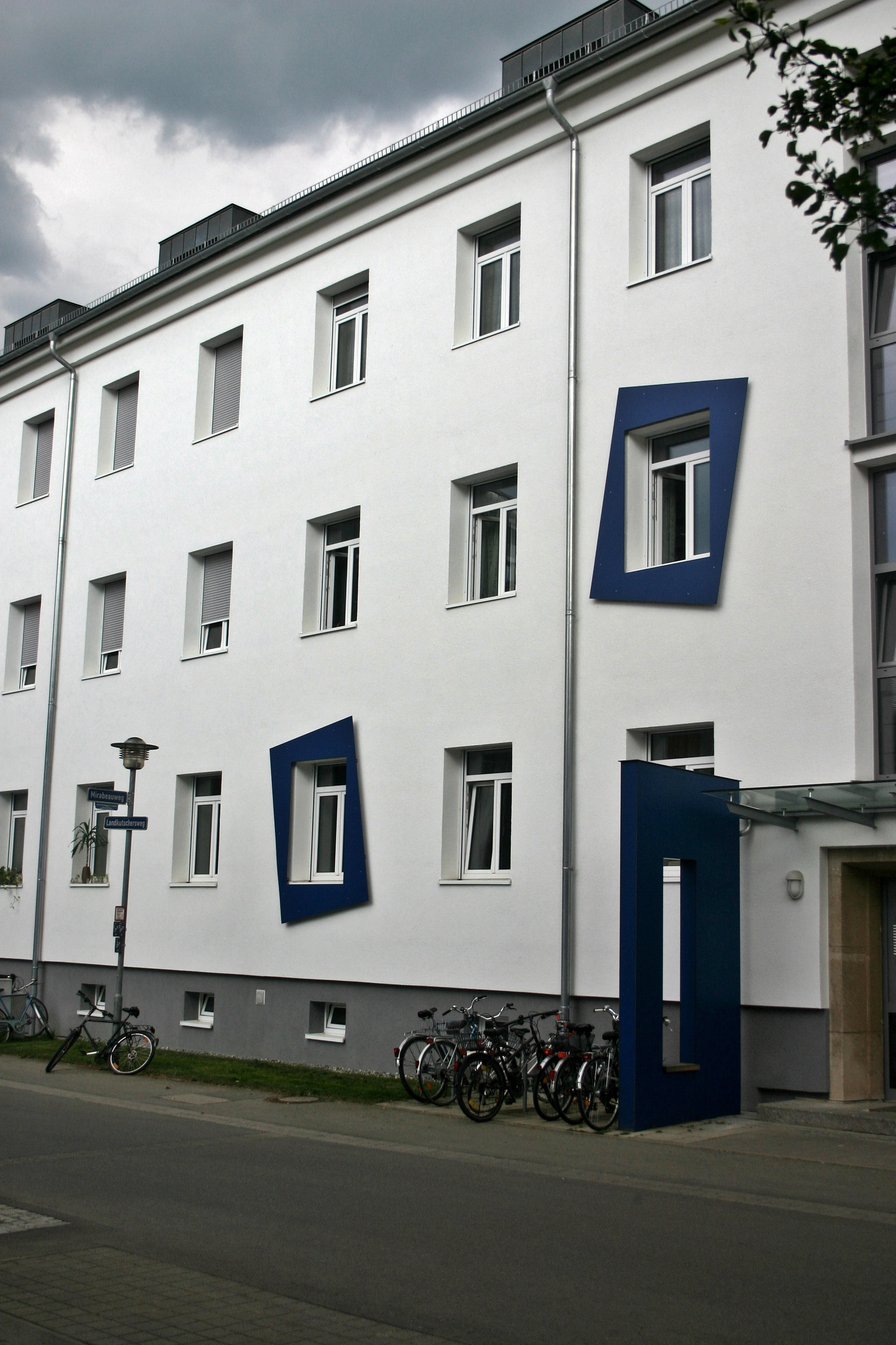 window, sky, residential district, barracks, dorm, apartment, bicycles, homes, baden württemberg, tenement house, outdoors, no people, cloud - sky, built structure, Phone HD Wallpaper