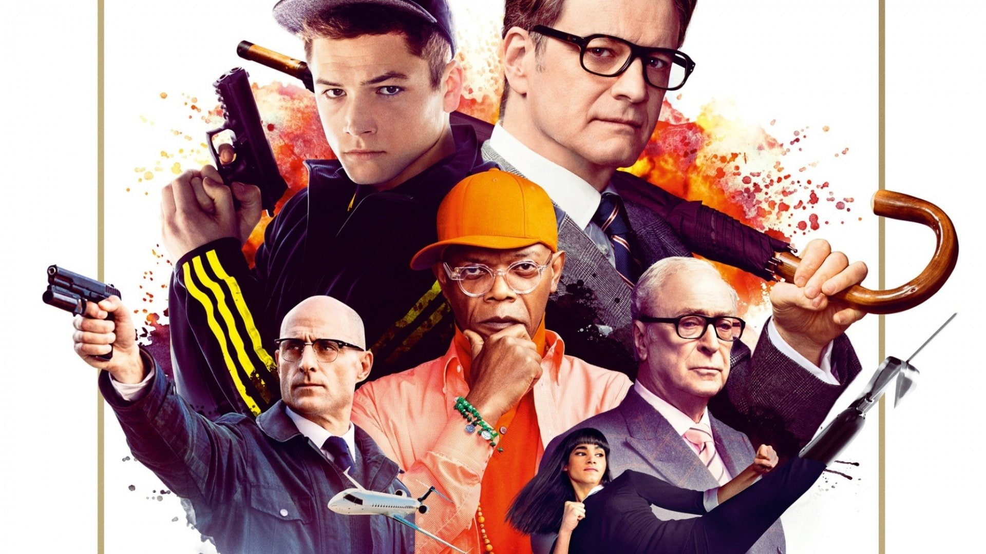 Movie, Taron Egerton, 1080P, Colin Firth, Michael Caine, Sofia Boutella, Kingsman: The Secret Service, Samuel L. Jackson, Mark Strong, HD Wallpaper