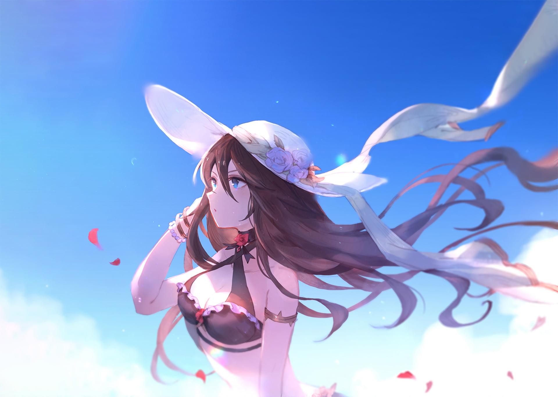 Girl, Granblue Fantasy, Anime, Summer, 1080P, Rosetta (Granblue Fantasy), HD Wallpaper